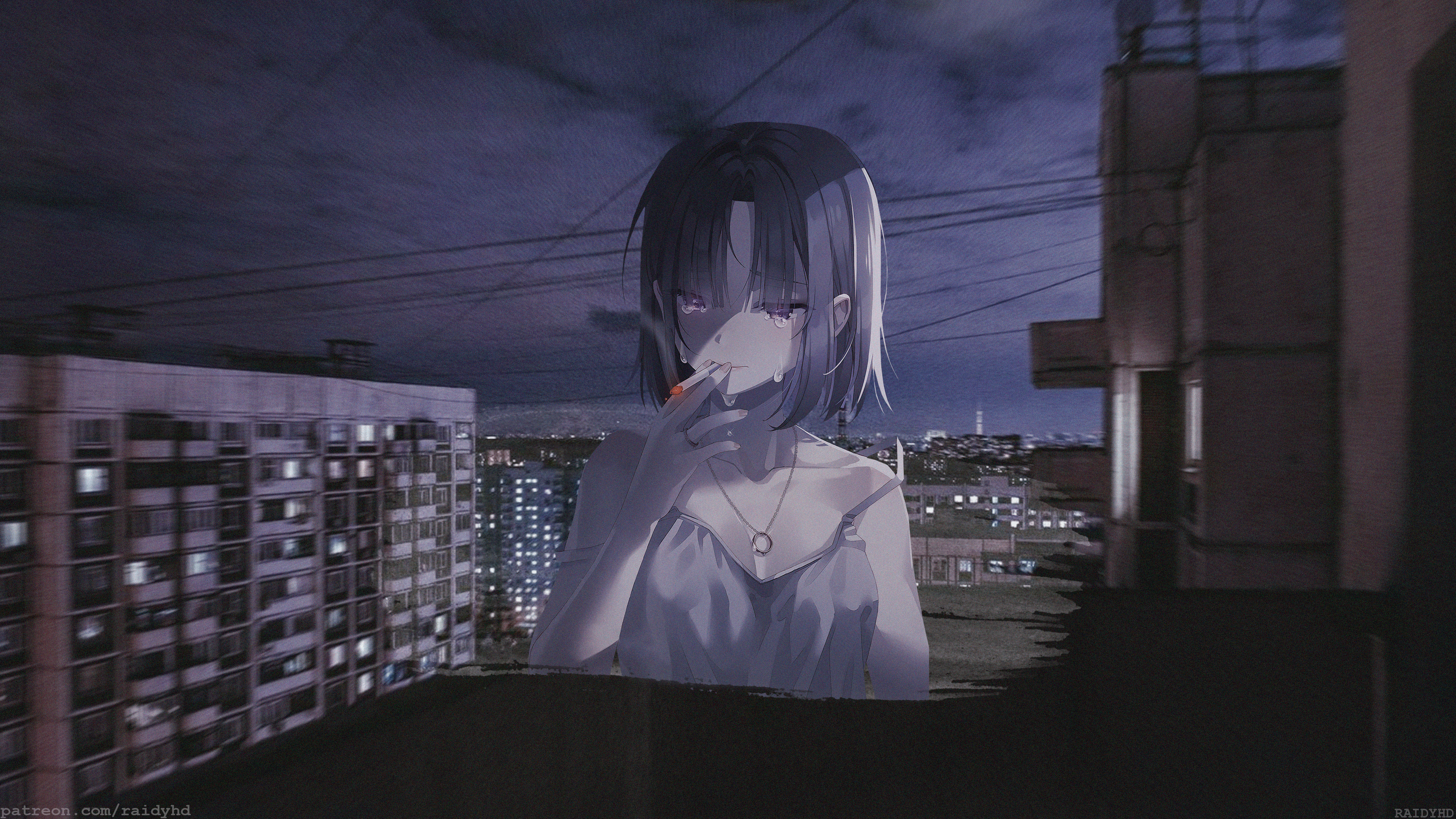 4K, anime girls, anime, picture-in-picture HD Wallpaper