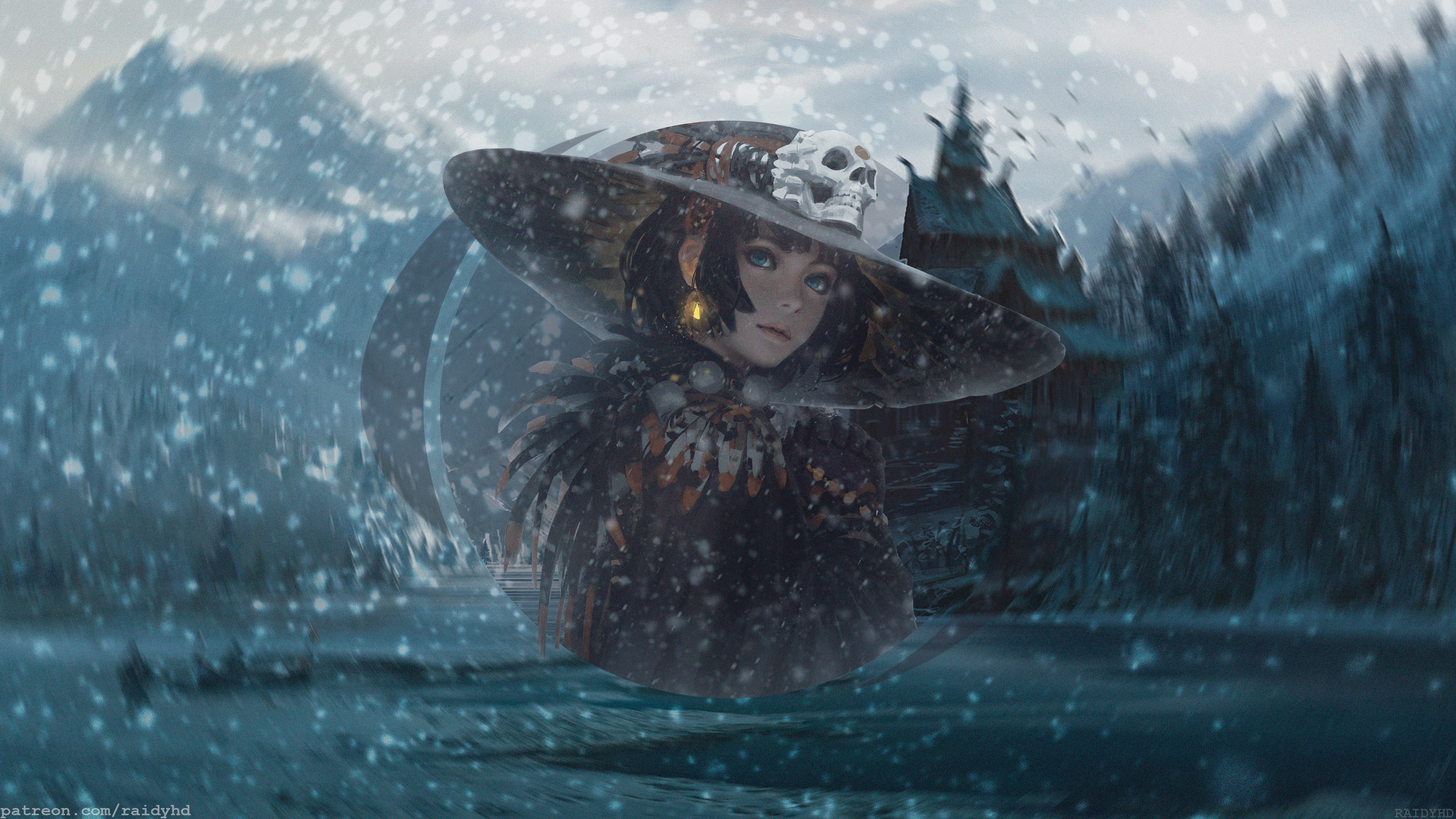 4K, Photoshop, picture-in-picture, anime girls, anime HD Wallpaper