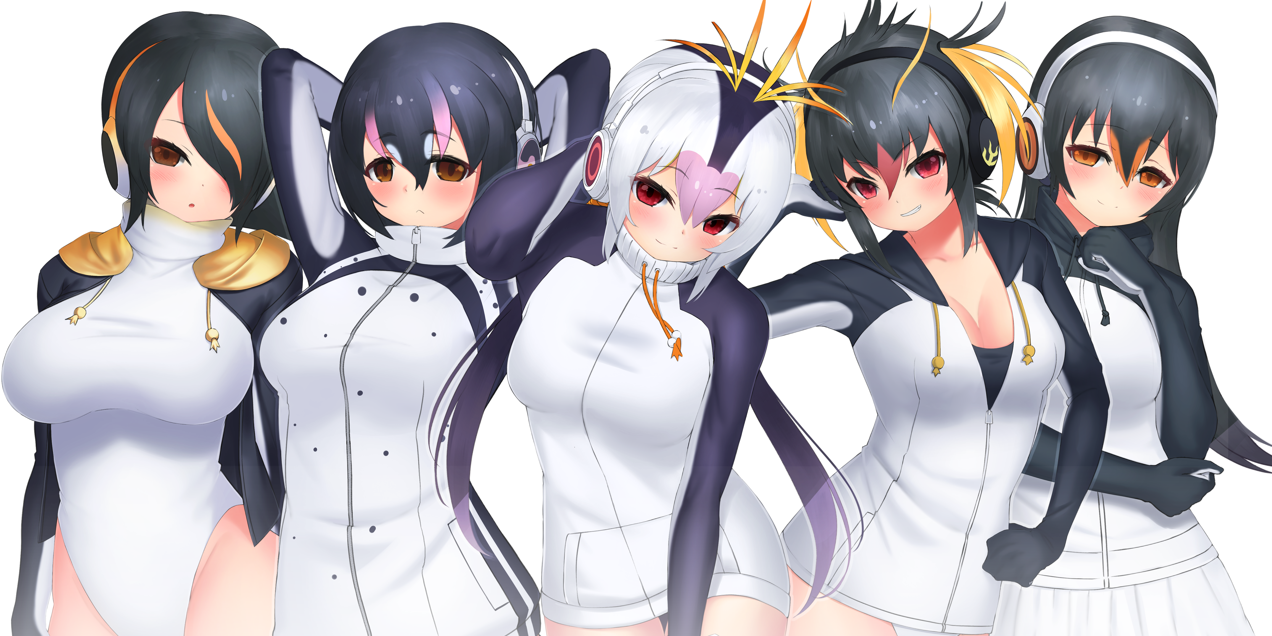 4K, cleavage, artwork, Kemono Friends, leotard HD Wallpaper