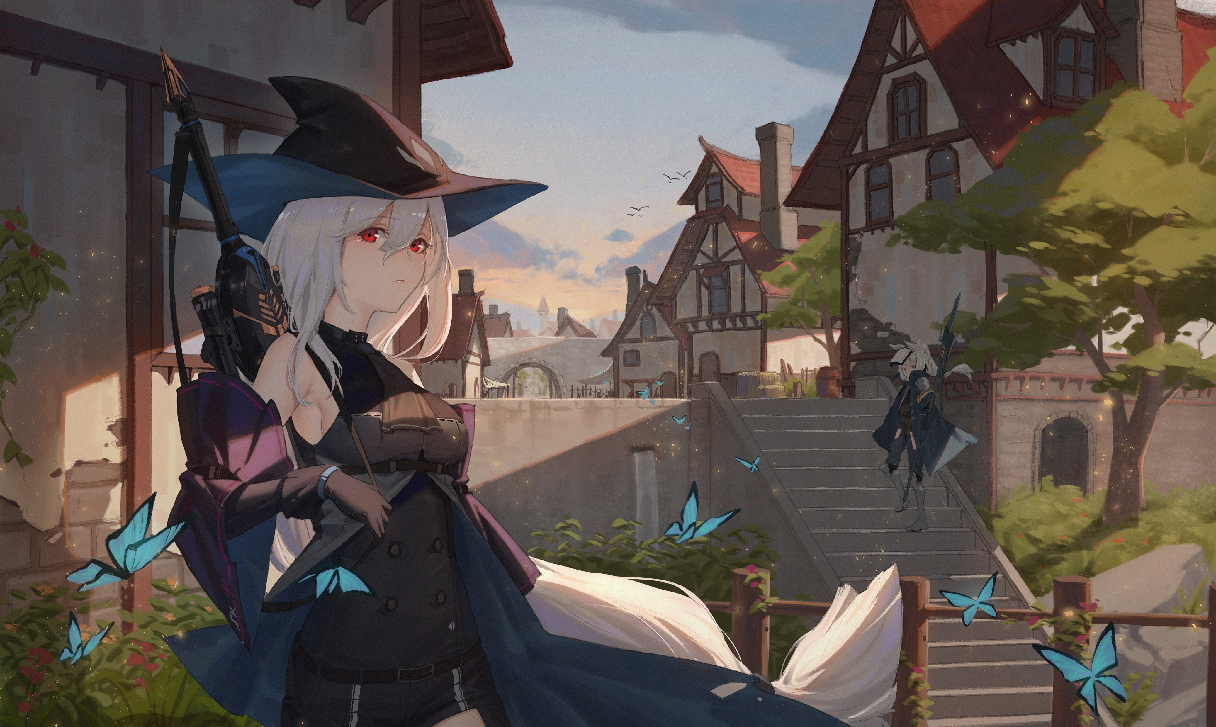 4K, anime girls, anime, Skadi(Arknights), AreaAaron, Arknights HD Wallpaper