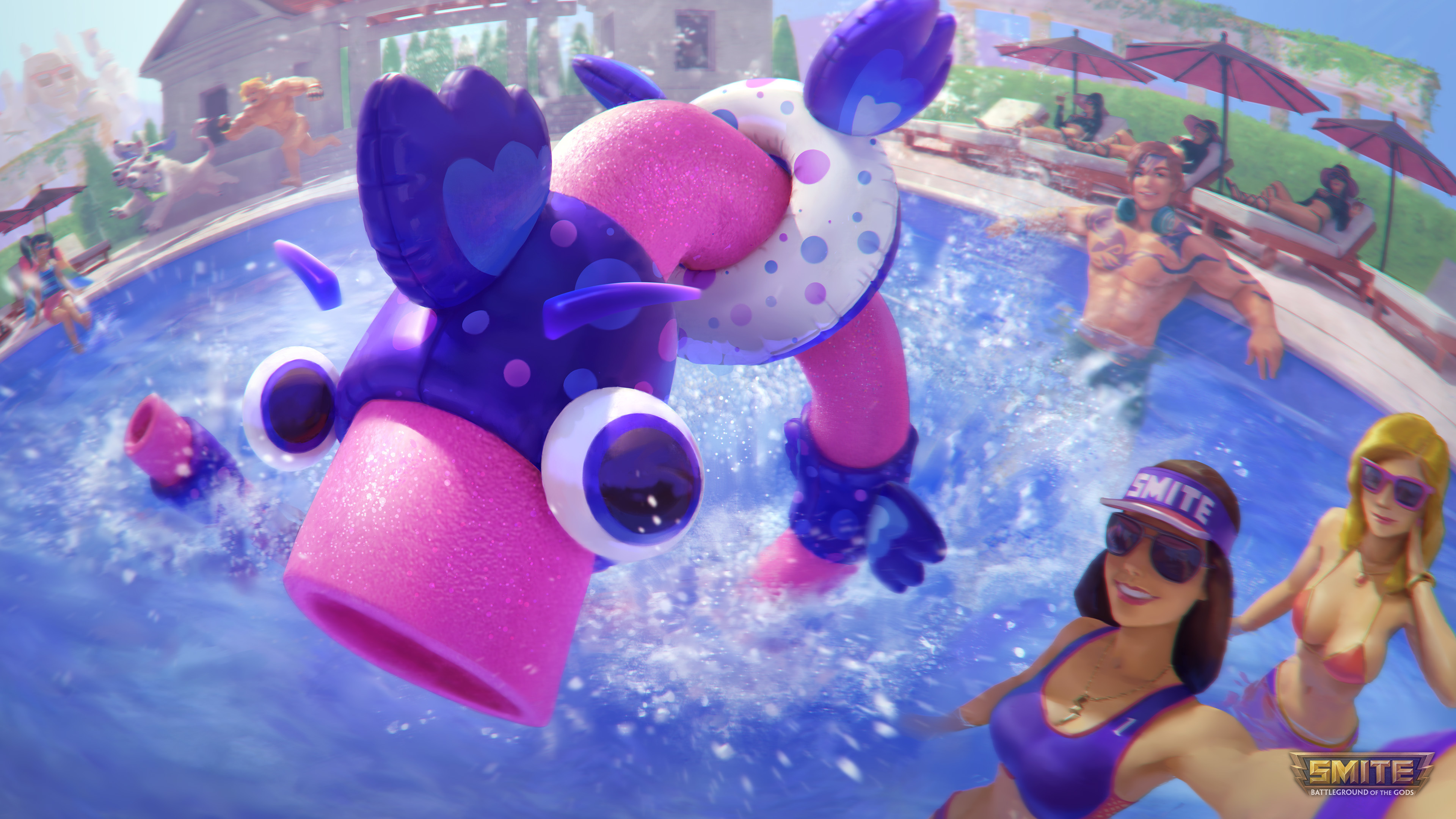 Danger Noodle Kukulkan Smite Pool Party HD Wallpaper