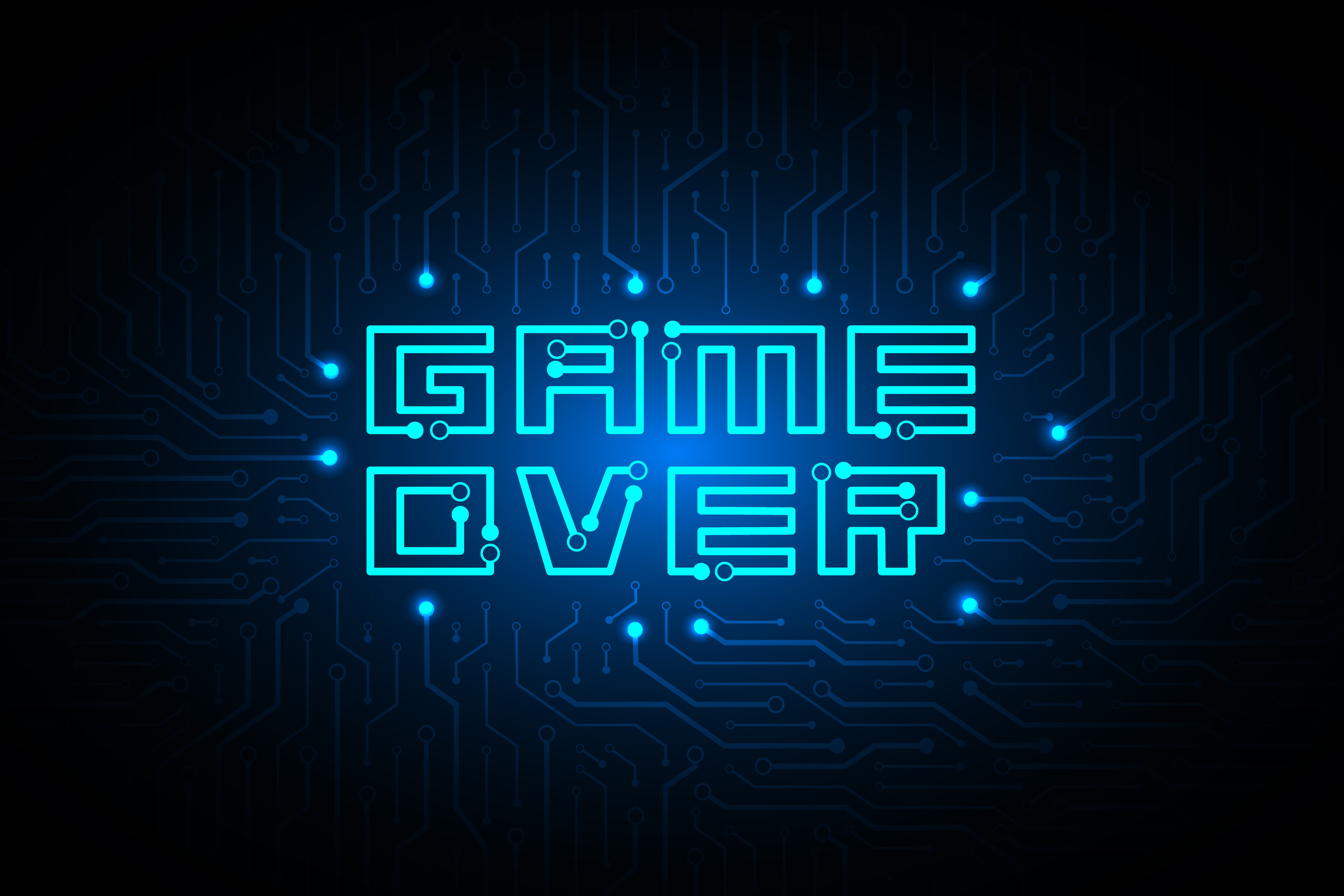 Game Over Circuit Board HD Wallpaper