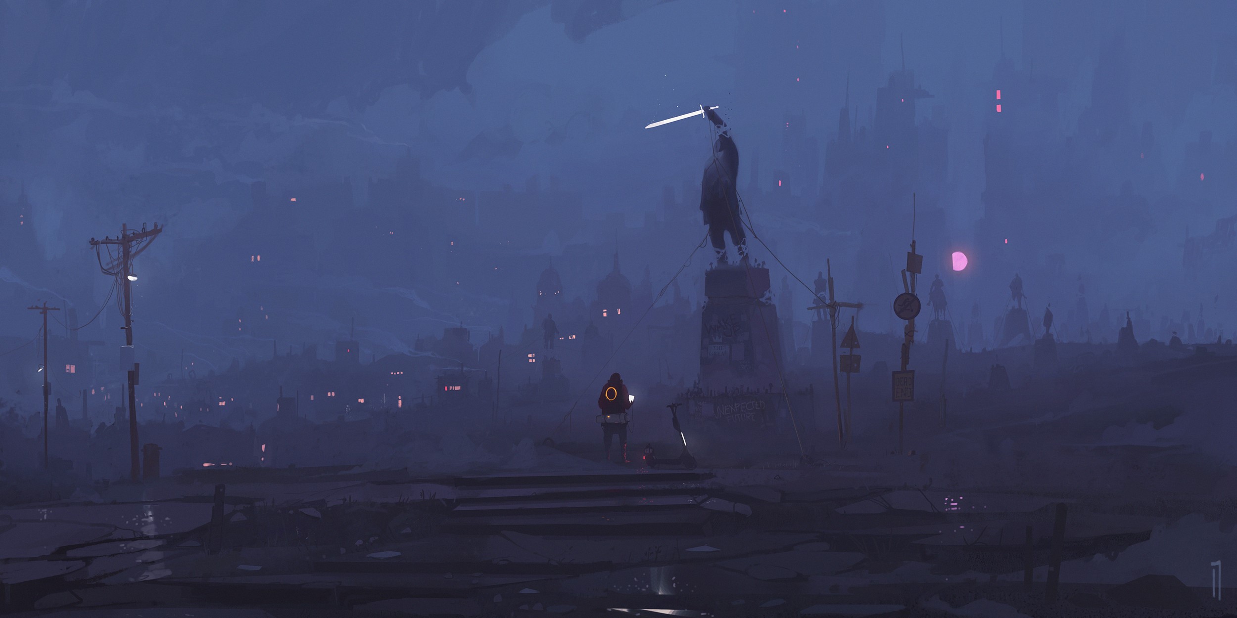 futuristic, artwork, digital art HD Wallpaper