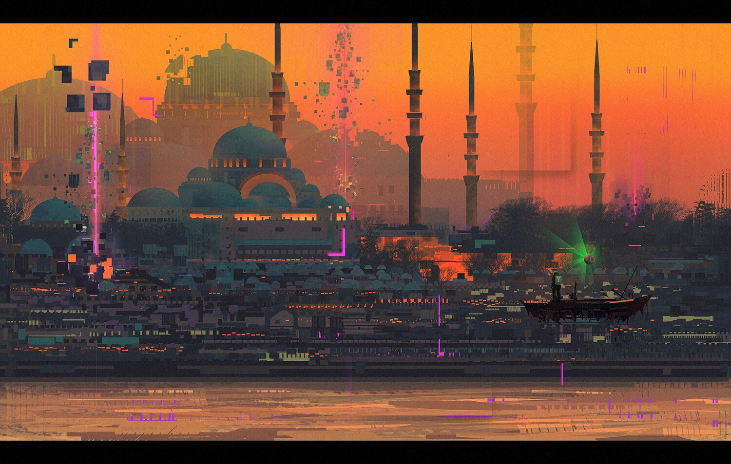 digital art, Sheikh Zayed Grand Mosque, cityscape, artwork HD Wallpaper