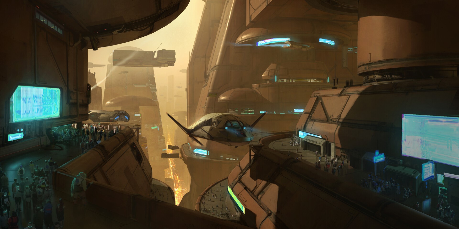 science fiction, futuristic city, artwork, futuristic HD Wallpaper