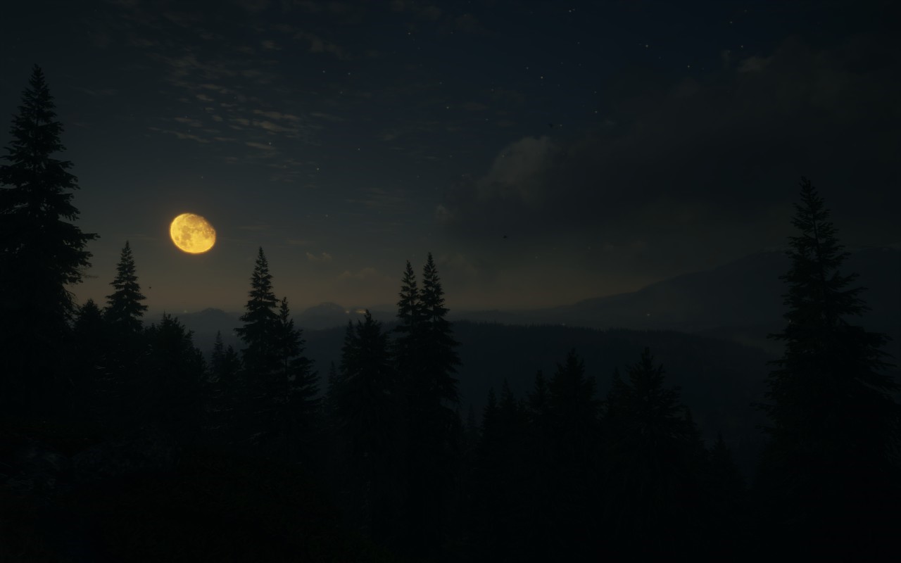 dark, Moon, hunter, trees, Moon Castle HD Wallpaper