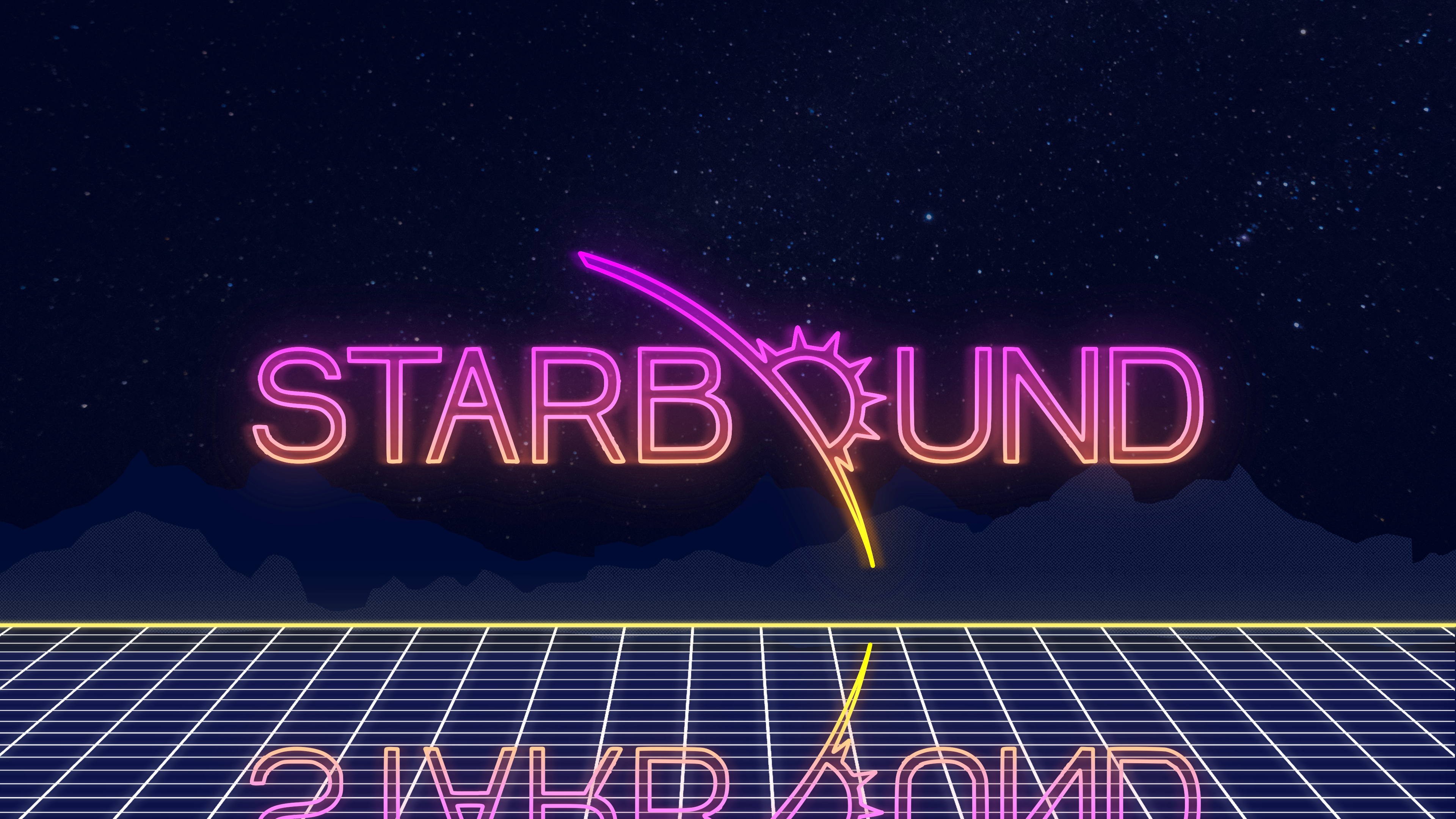 4K, OutRun, neon, Starbound HD Wallpaper