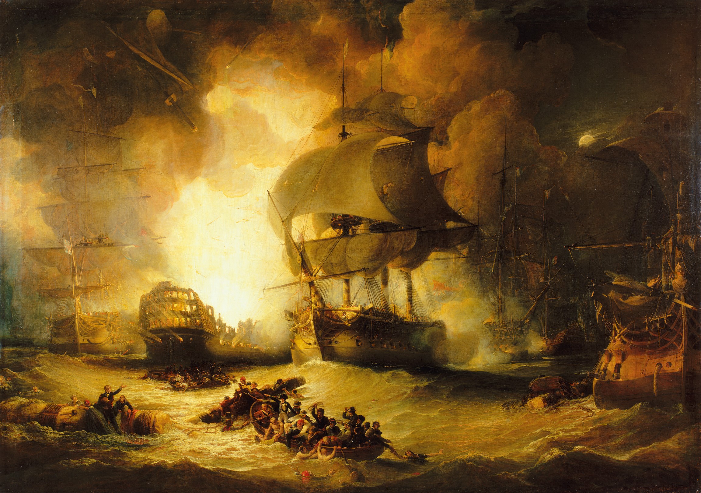 sailing ship, Battle of the Nile, Royal Navy, boat HD Wallpaper