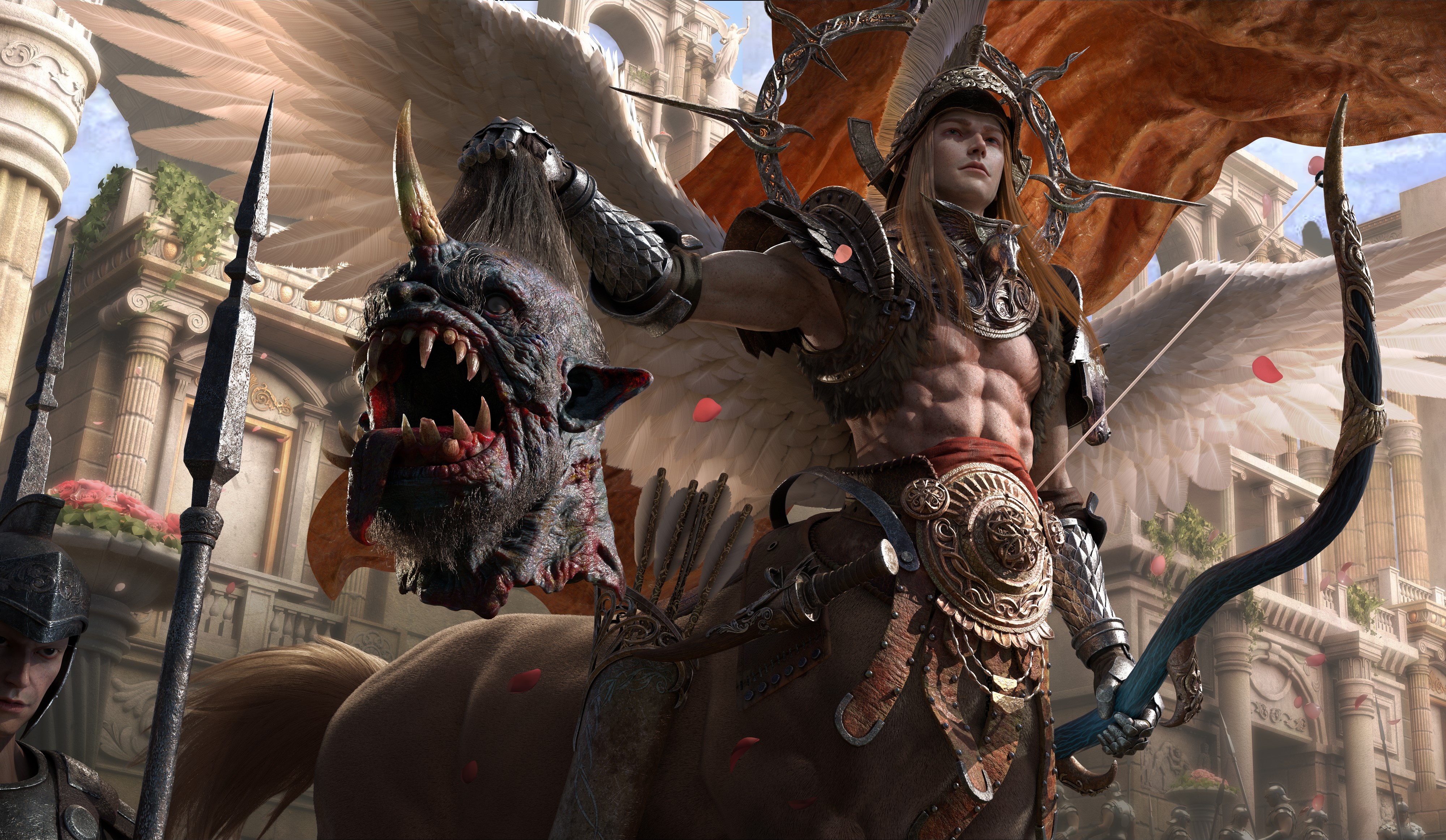 4K, creature, Centaur, fantasy art HD Wallpaper