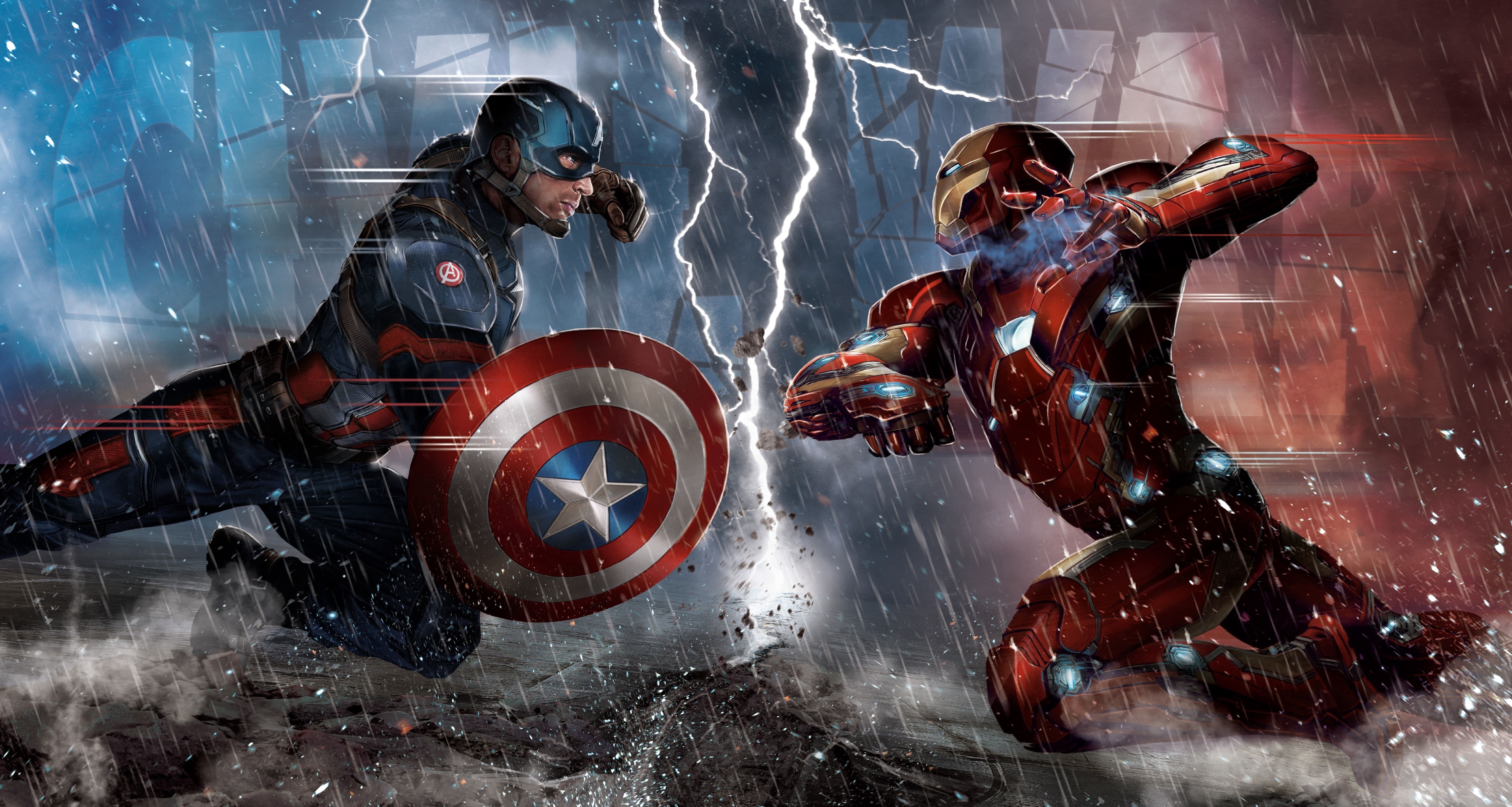 4K, Iron Man, The Avengers, Captain America, Marvel Comics HD Wallpaper