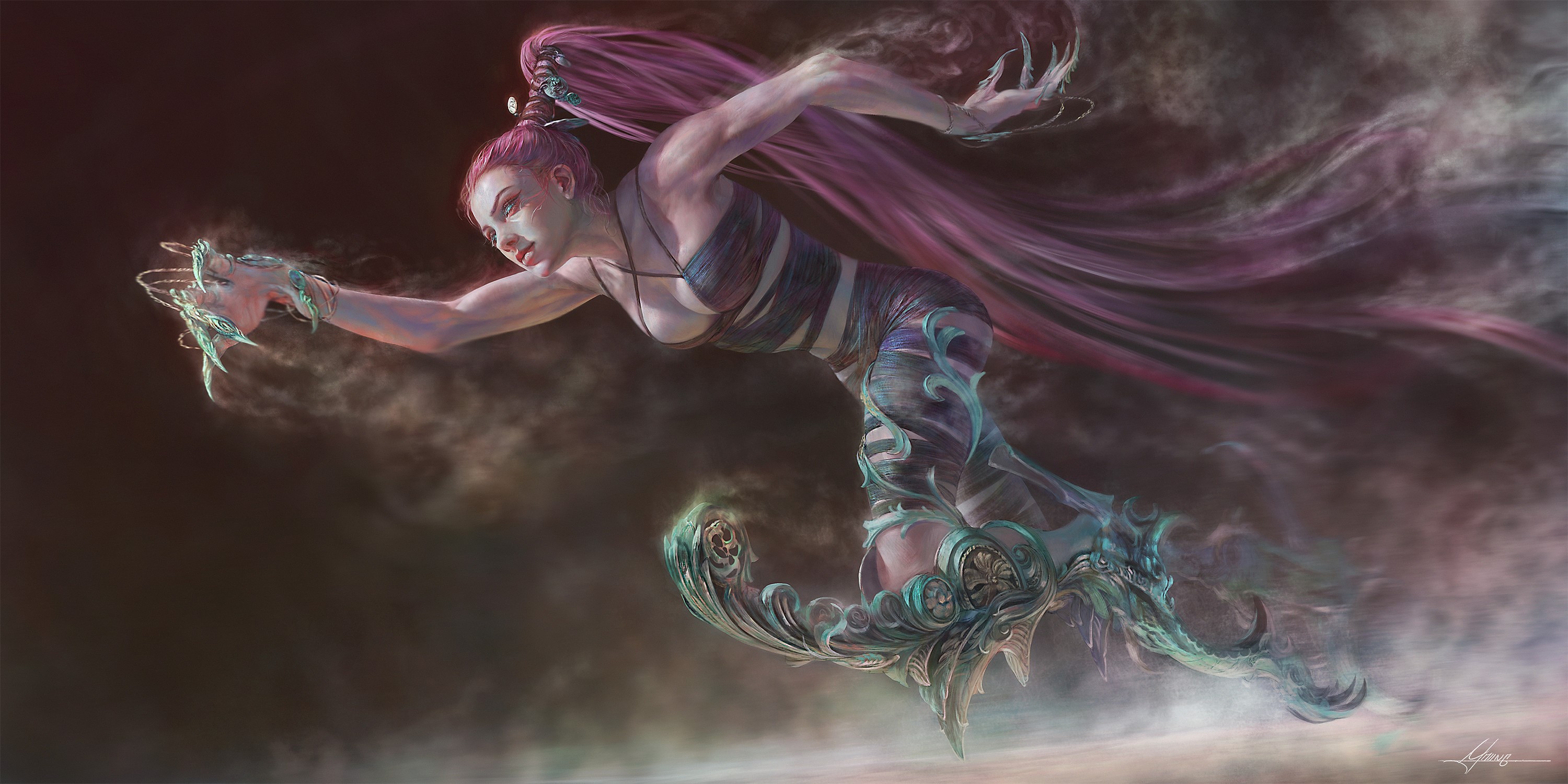 fantasy girl, KyuYong Eom, fantasy art, artwork, women HD Wallpaper