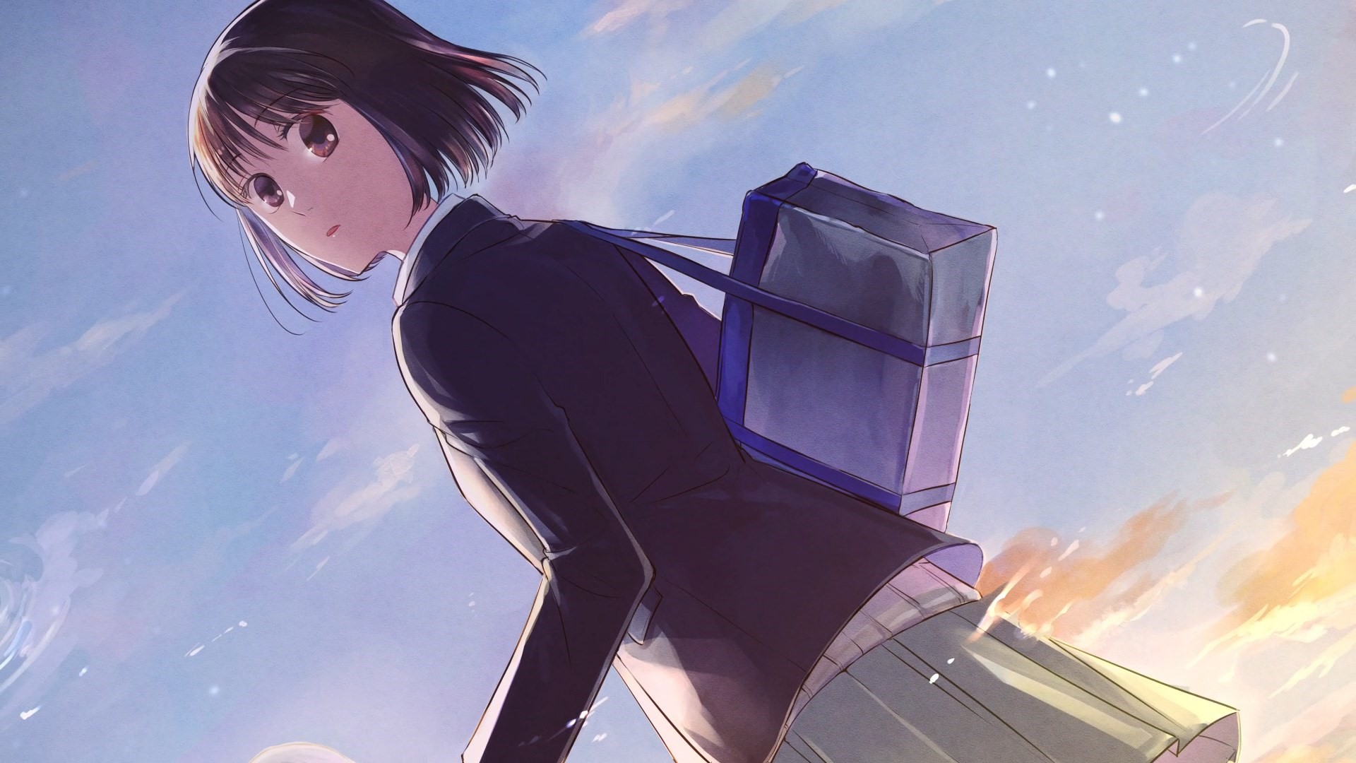 anime, anime girls, school HD Wallpaper