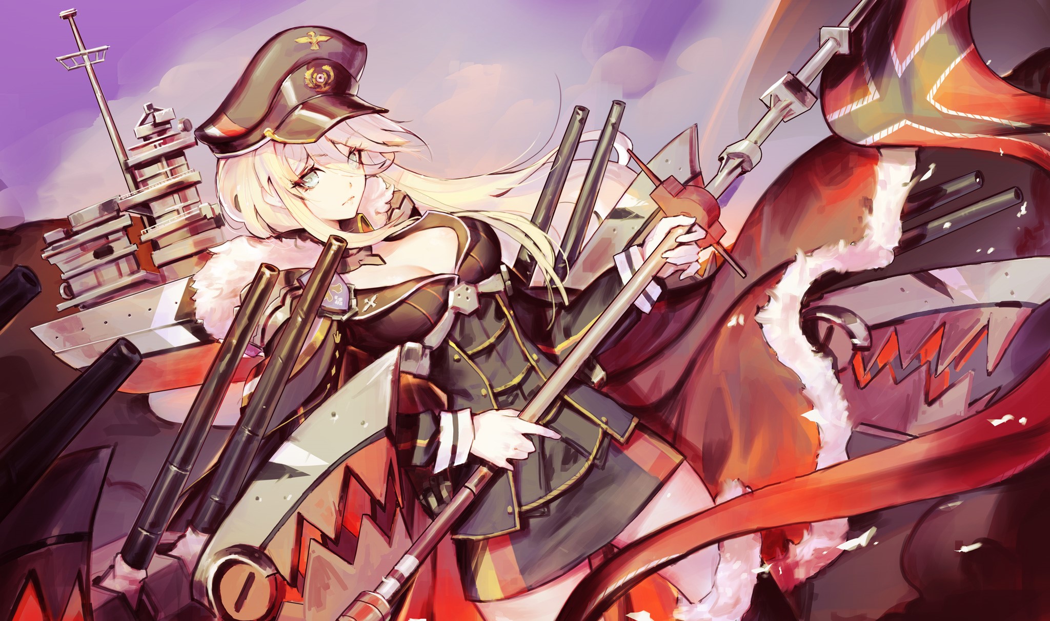 anime girls, women, Bismarck (Azur Lane), anime, Azur Lane HD Wallpaper