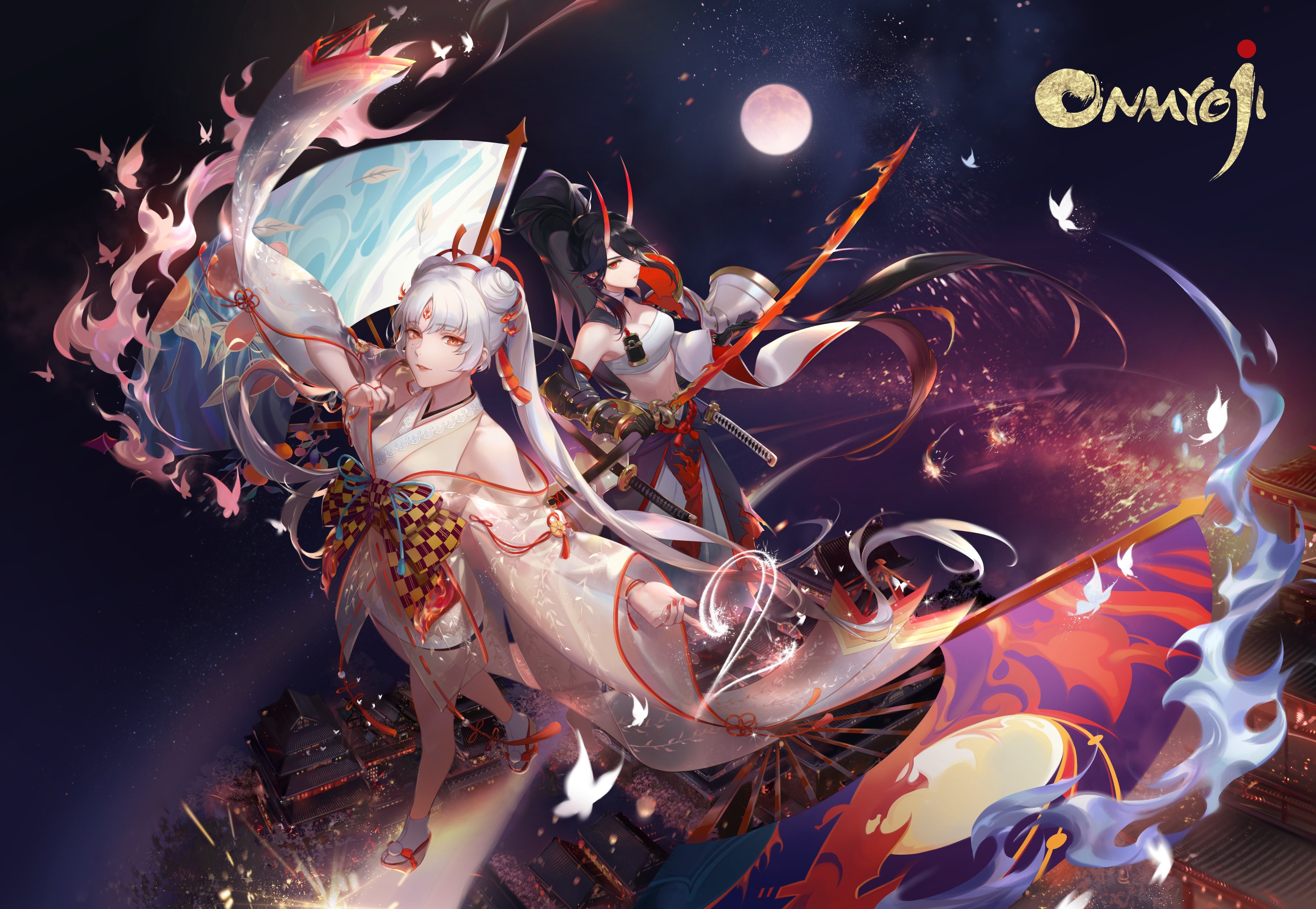 4K, anime girls, anime, Callarin, women, Onmyoji HD Wallpaper