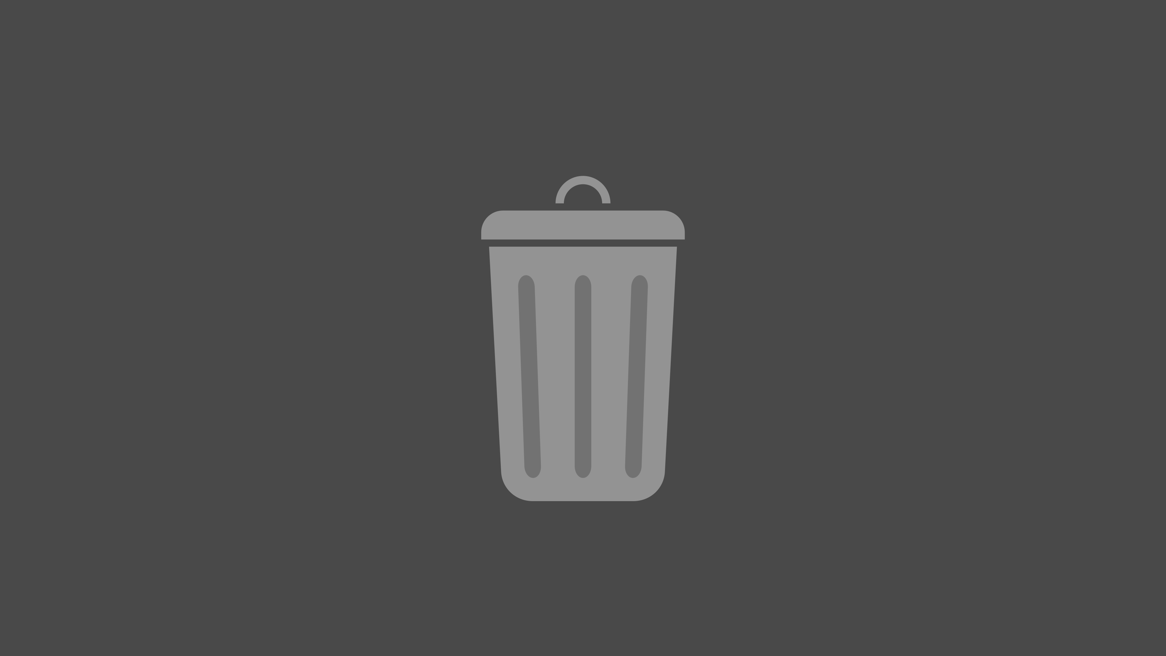 Minimalist Gray Trashcan HD Wallpaper