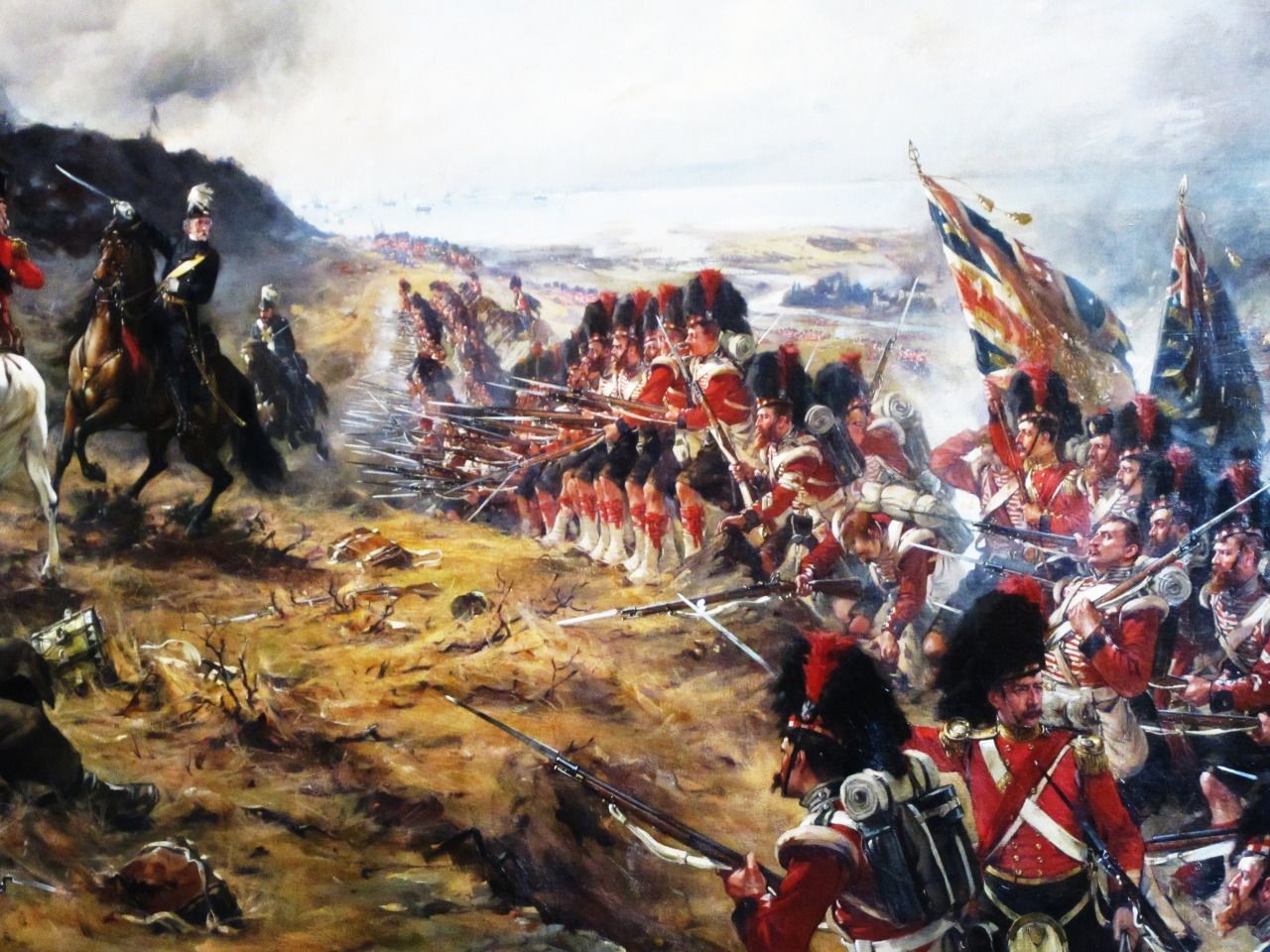 Waterloo, soldier, British Army, war, artwork, military HD Wallpaper