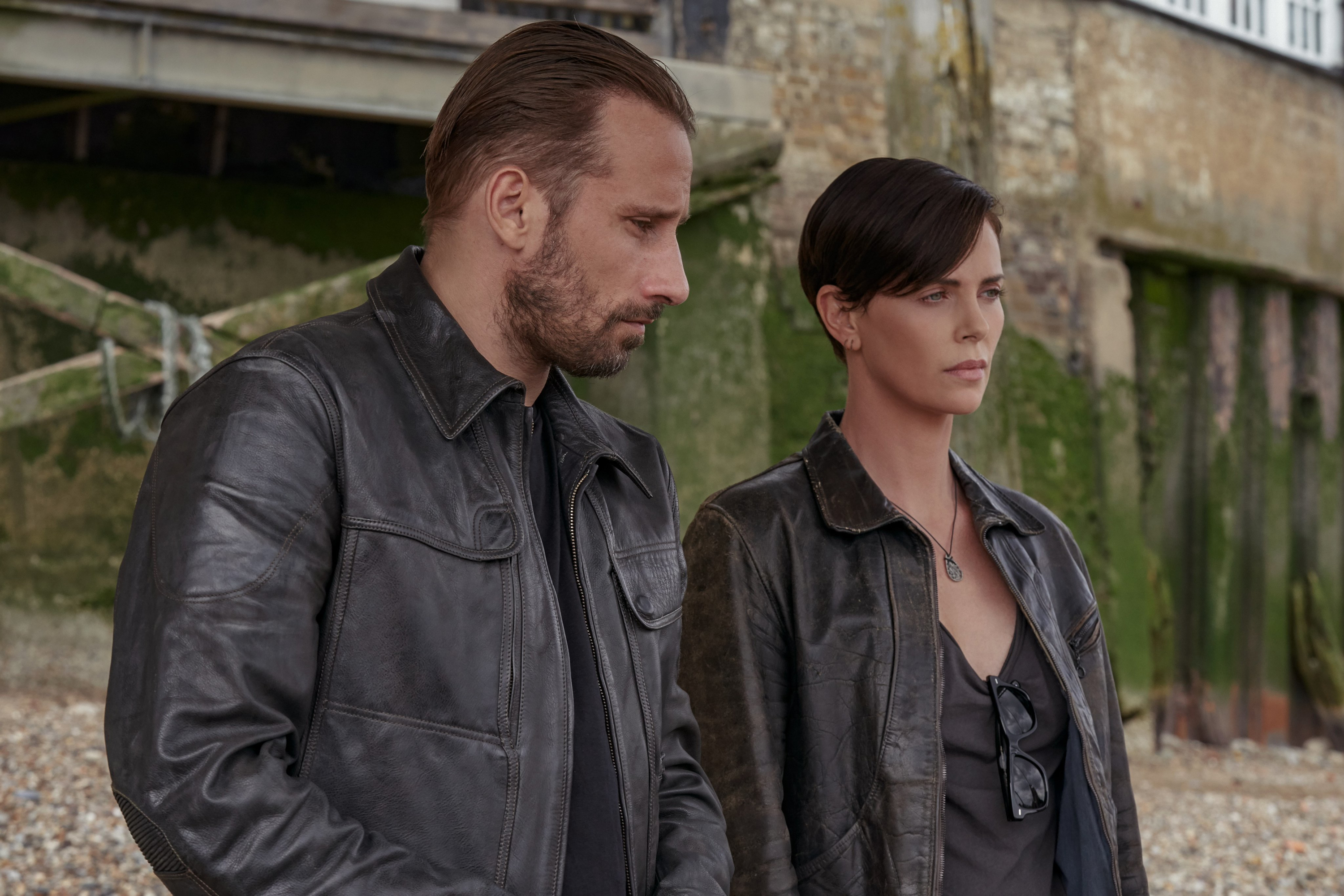 Charlize Theron and Matthias Schoenaerts in The Old Guard HD Wallpaper