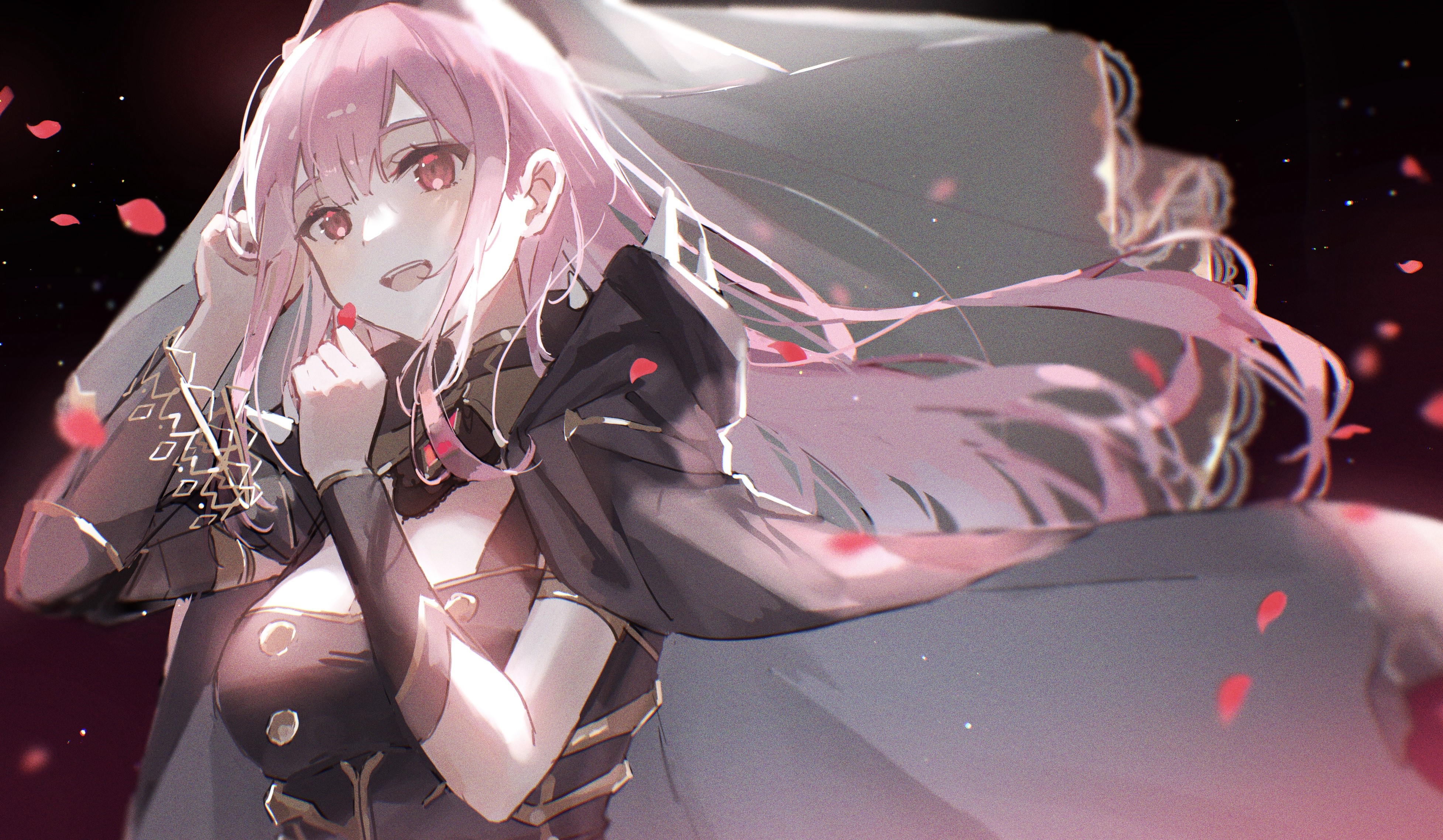 4K, Oyuyu, Mori Calliope, anime, anime girls, Hololive HD Wallpaper