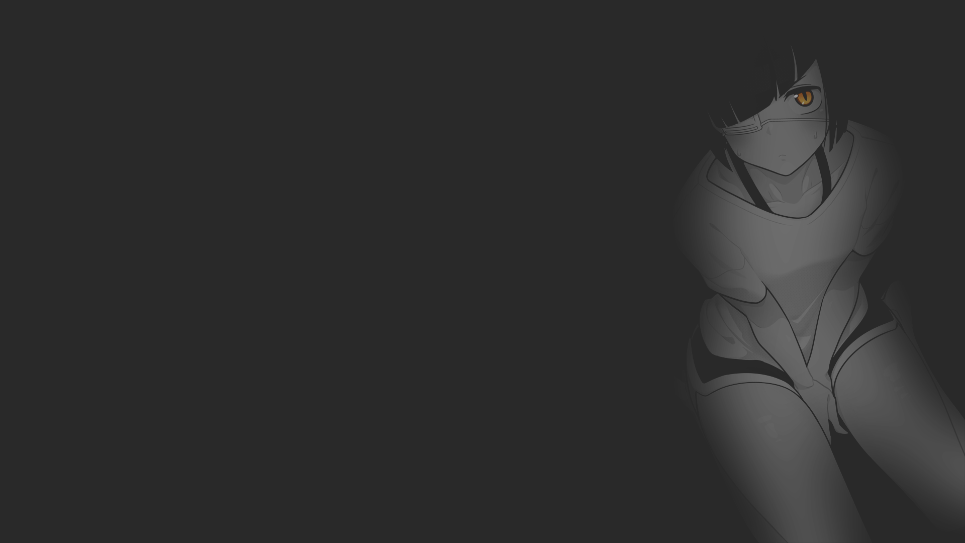 Comyushou desu., anime, lecca aisu, manga, orange eyes, illustration, minimalism, fan art, monochrome, Omoharu Nakanaka, Komi-san wa, texture, anime girls, dark background HD Wallpaper
