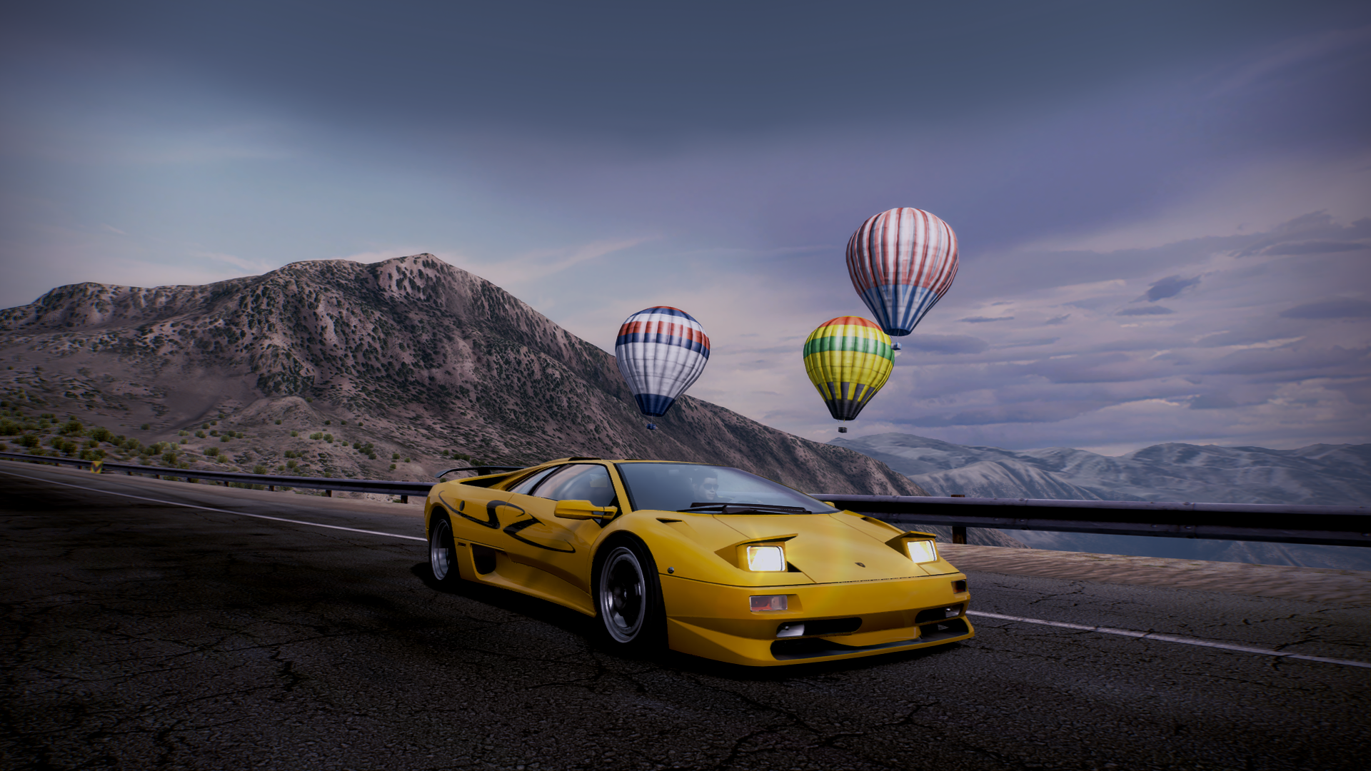 Lamborghini Diablo, yellow cars, vehicle, Need for Speed: Hot Pursuit, car, Lamborghini HD Wallpaper