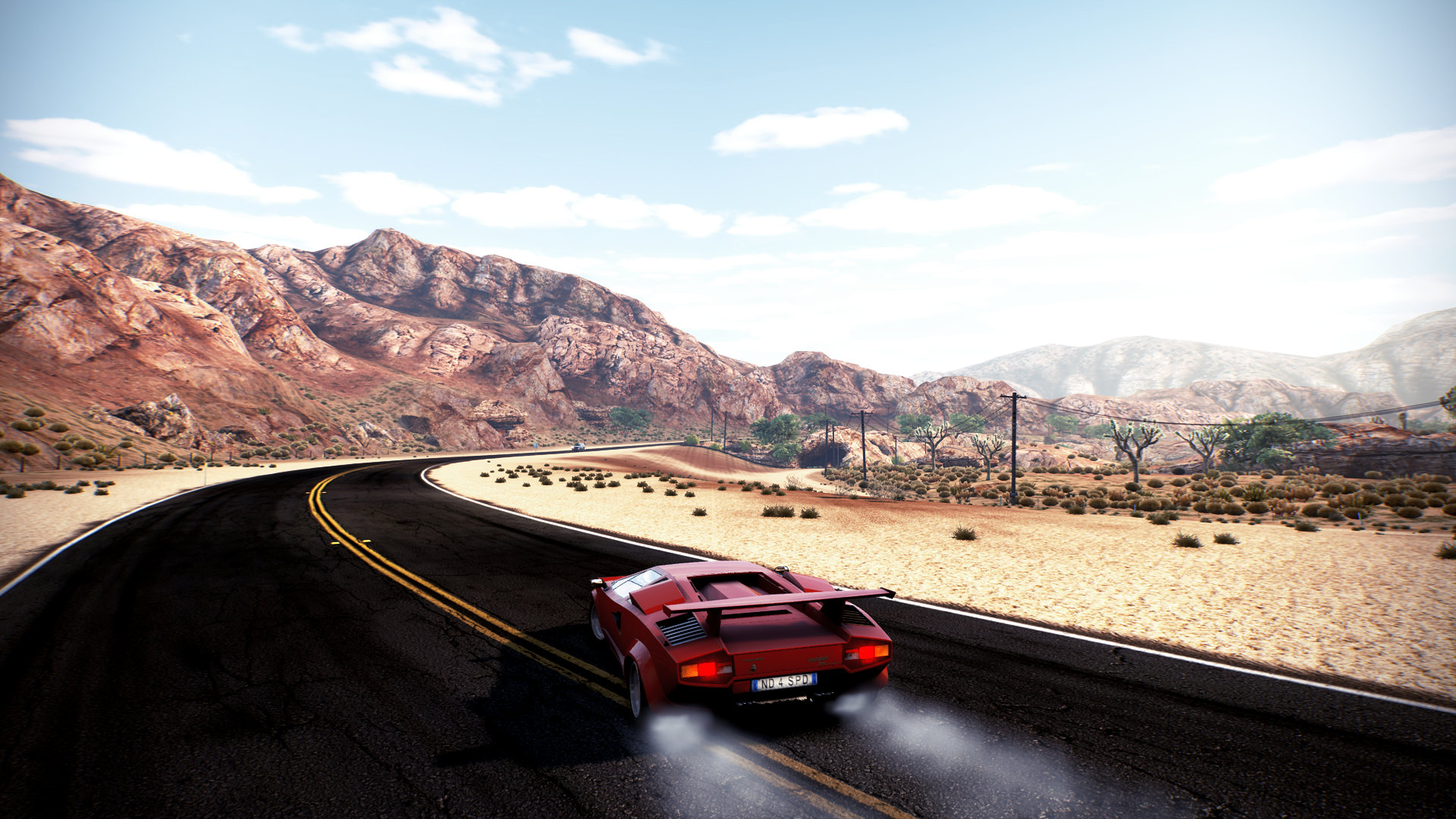 Need for Speed: Hot Pursuit, Lamborghini Countach, desert HD Wallpaper