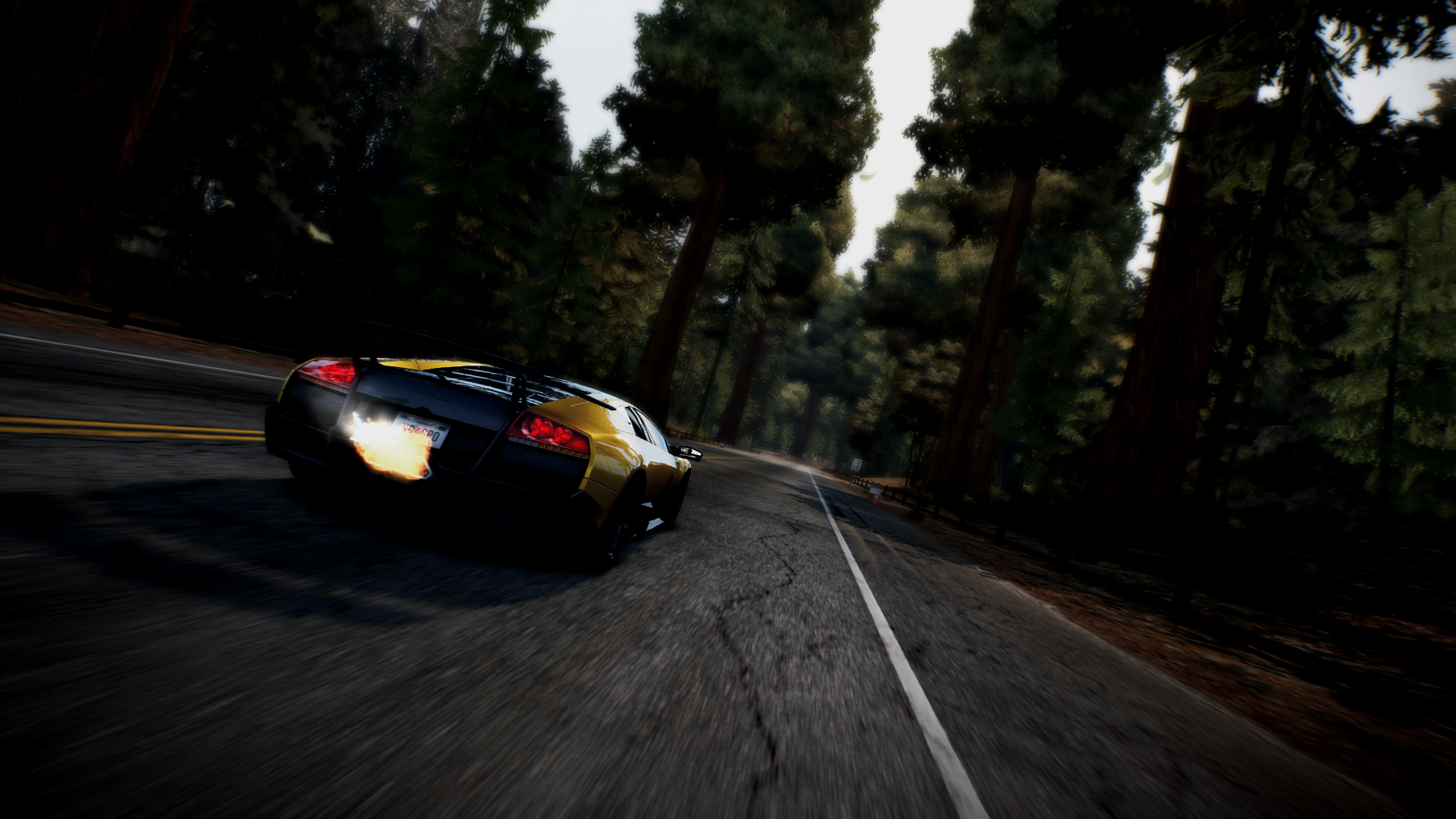 Need for Speed: Hot Pursuit, video games, Lamborghini, yellow cars, vehicle, car, racing, Lamborghini Murcielago, Lamborghini Murcielago LP 670-4 Super Veloce HD Wallpaper