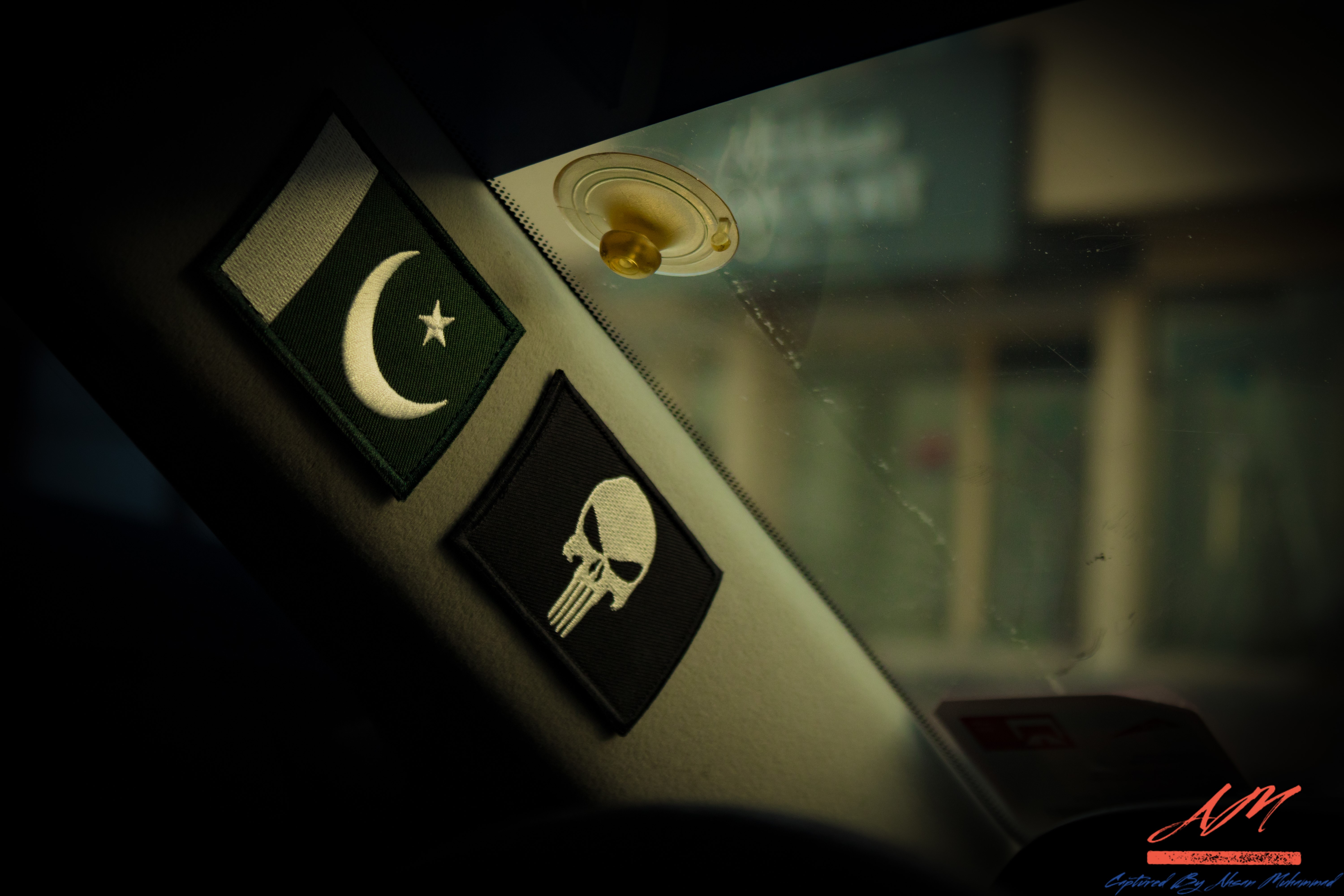 4K, car interior, car, pakistani flag HD Wallpaper