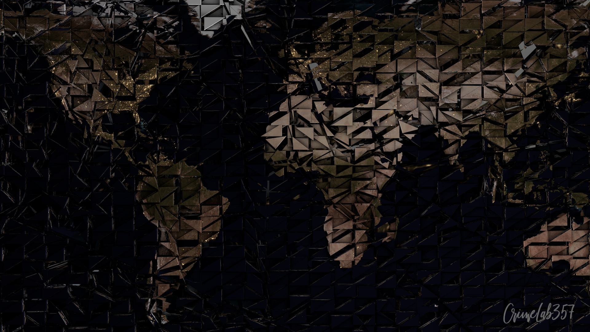 3D graphics, watermarked, 3D Abstract, map, digital art, world map HD Wallpaper