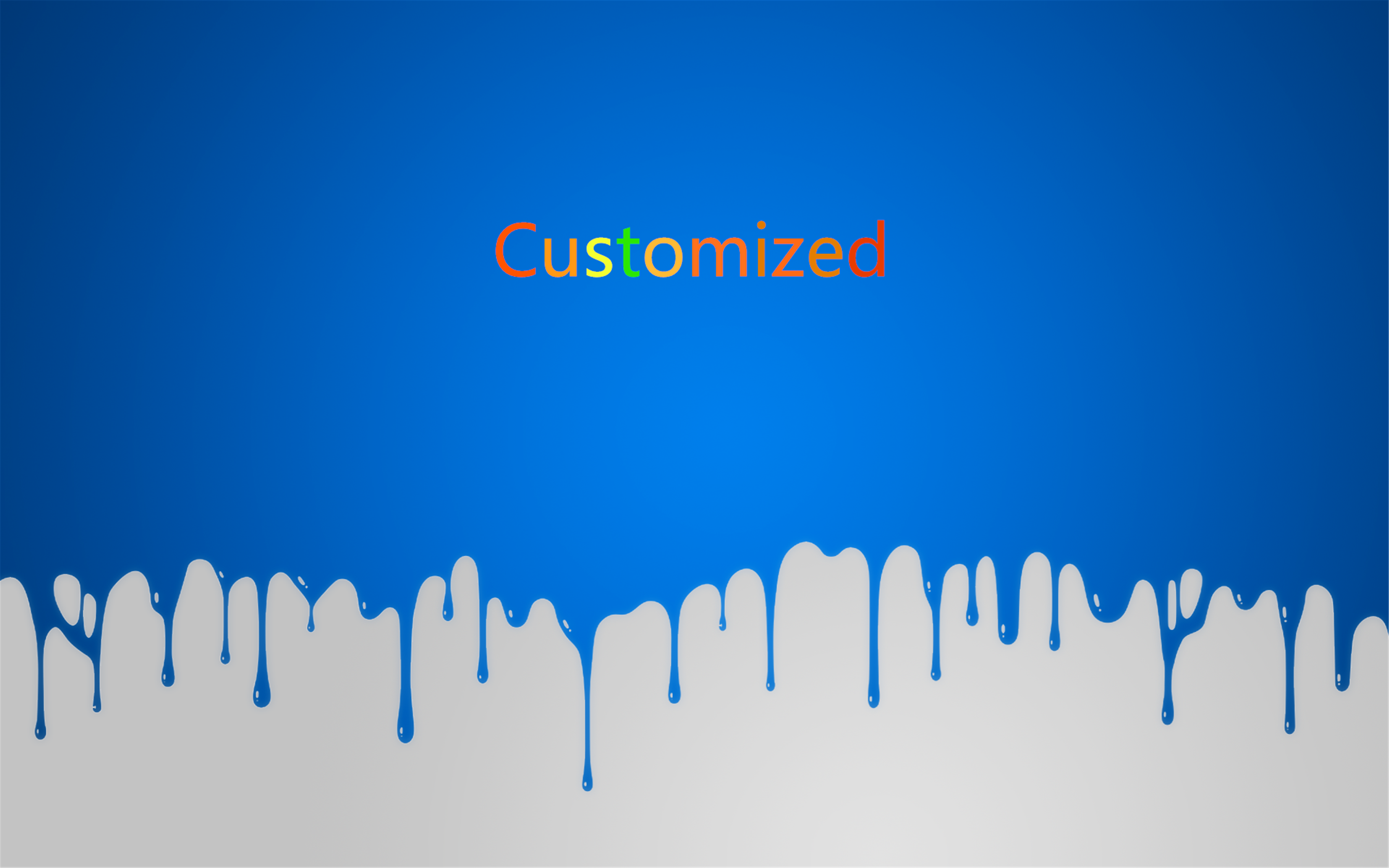 4K, Color Burst, blue background, simple background, blue, typography HD Wallpaper