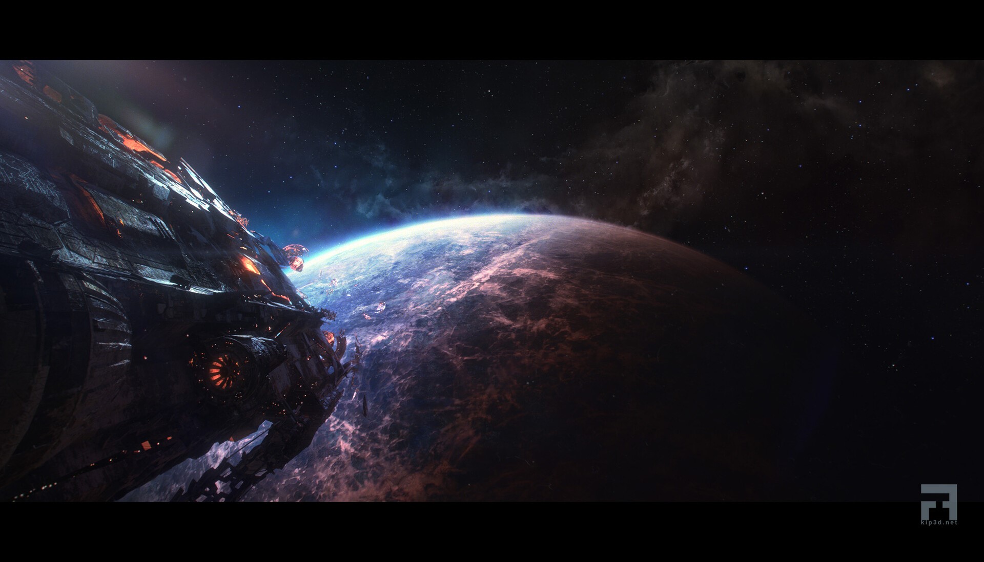 vehicle, artwork, science fiction, ArtStation, planet, spaceship, Fabrizio Fioretti, digital art HD Wallpaper