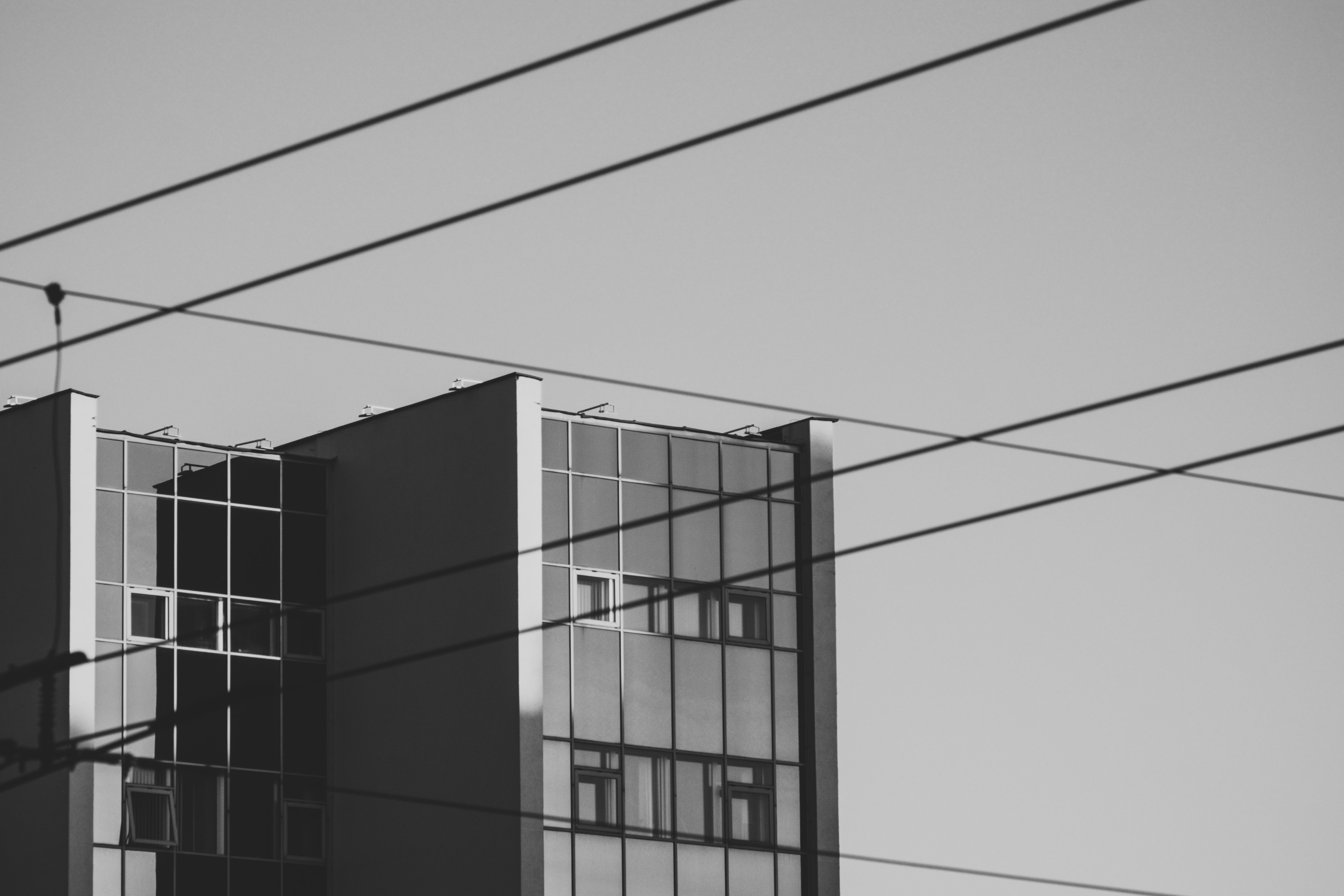 4K, building, Brutalism, belarusian, USSR, photography, monochrome HD Wallpaper