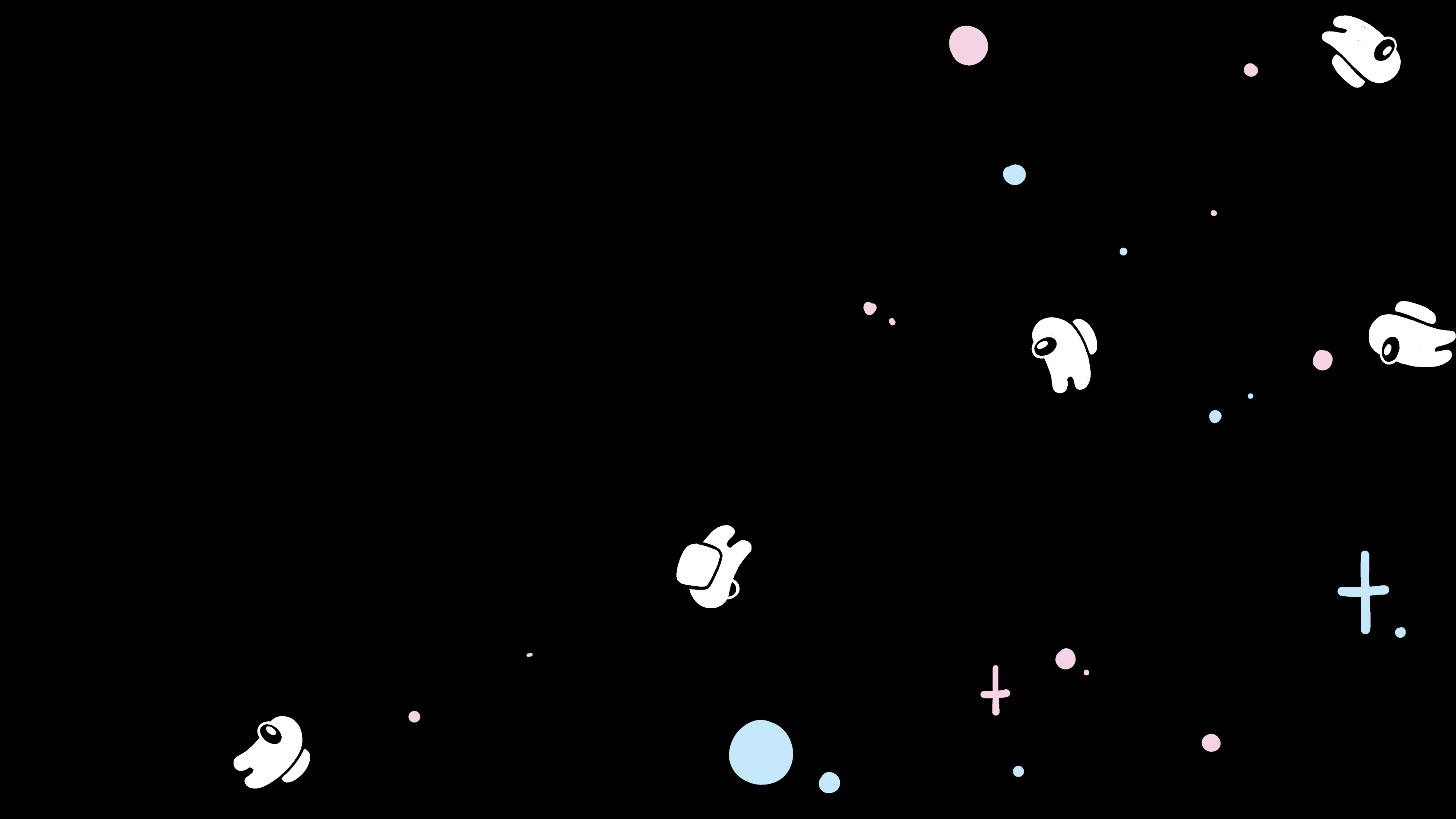 Minimalist Among Us Space Scene HD Wallpaper