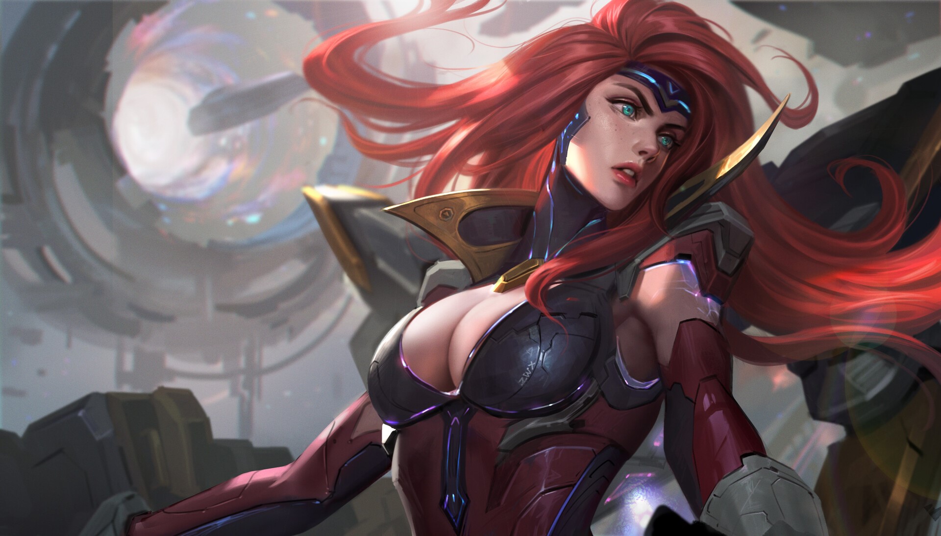 aqua eyes, video game girls, redhead, fantasy girl, PC gaming, long hair, video game art, League of Legends, women, fantasy art HD Wallpaper