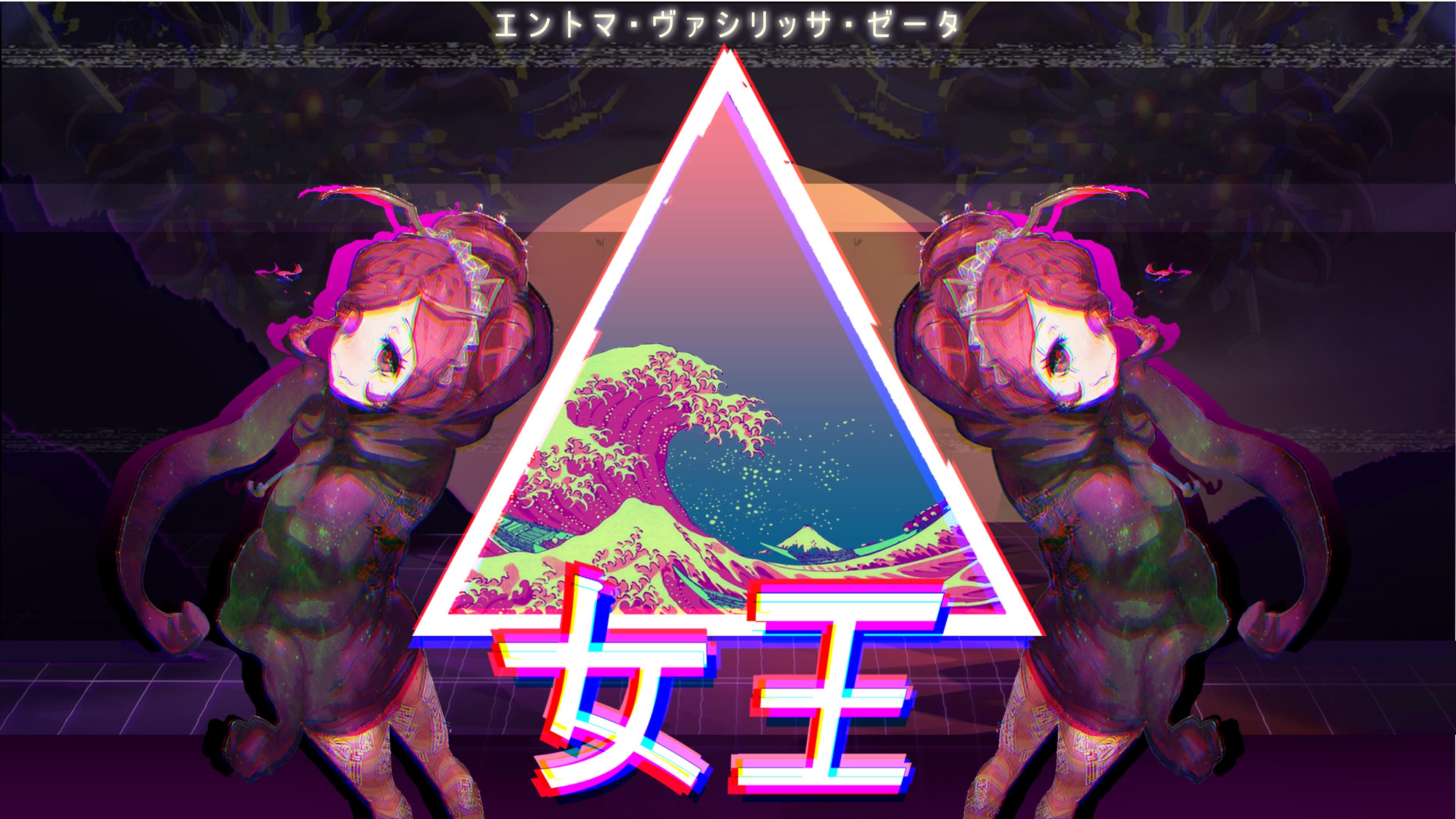 4K, Hiro o brabo, anime, anime girls, Hiro o brabissimo, triangle HD Wallpaper