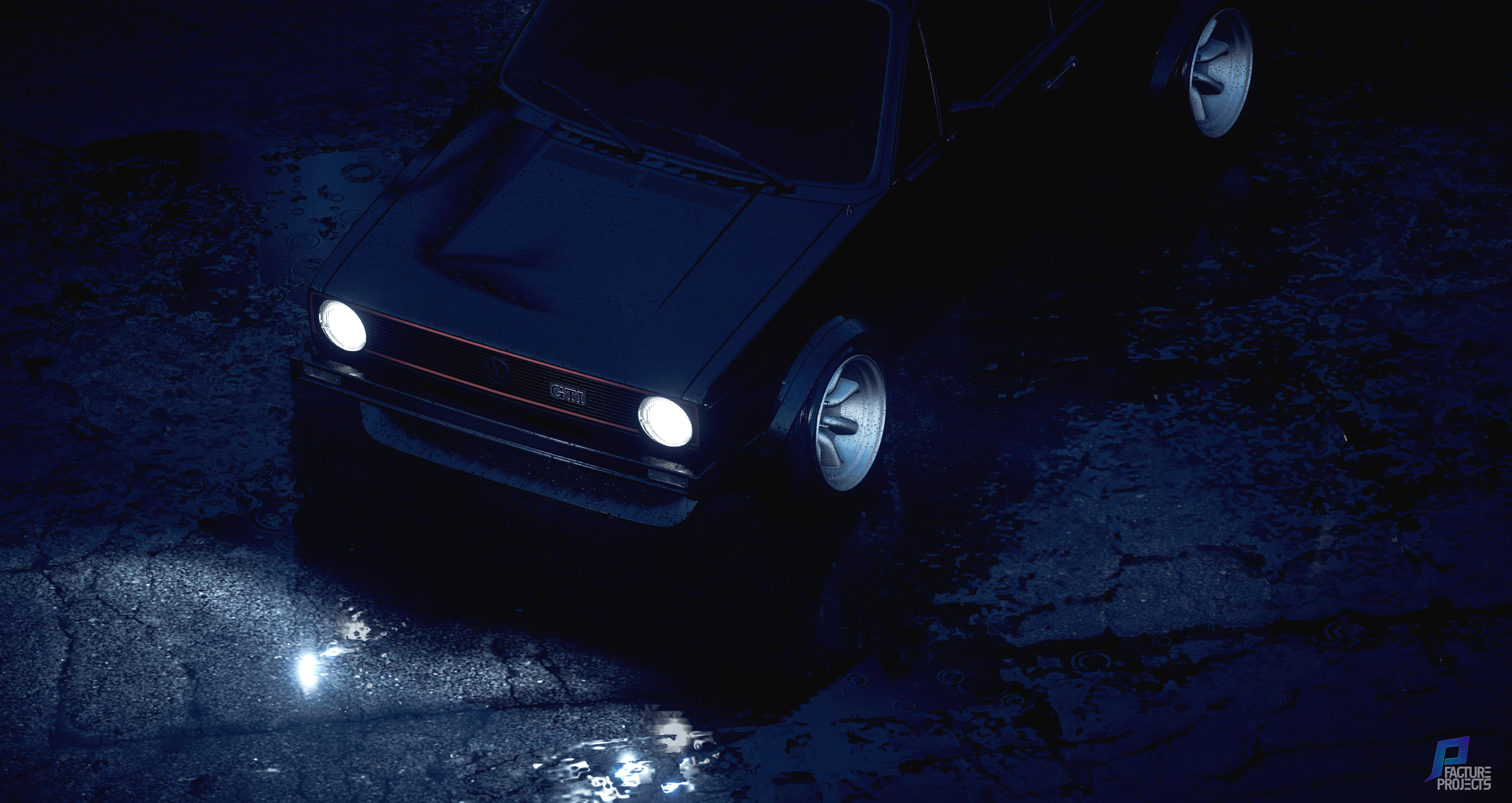 4K, black cars, NFS 2015, car, black, Need for Speed, Volkswagen Golf GTI HD Wallpaper