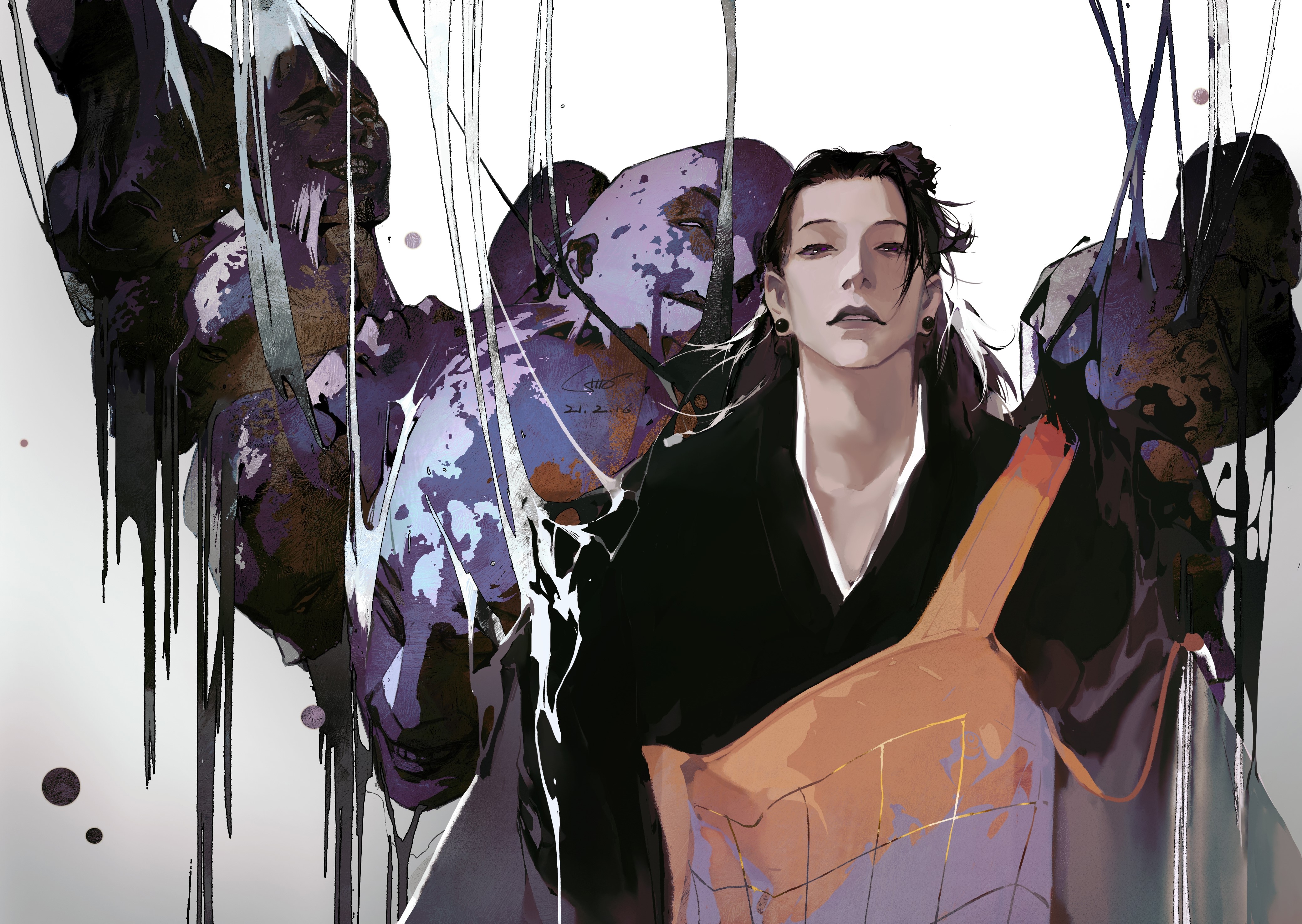 4K, Suguru Geto, artwork, anime boys HD Wallpaper