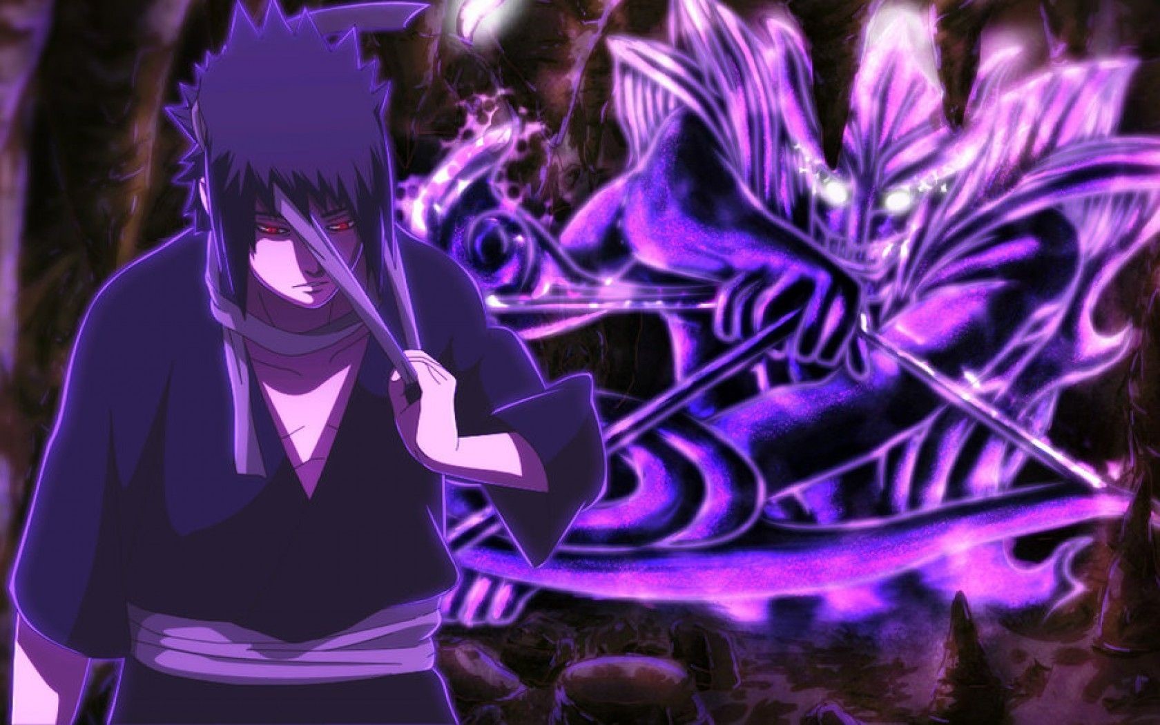 fantasy art, Naruto (anime), anime boys, red eyes, Uchiha Sasuke HD Wallpaper