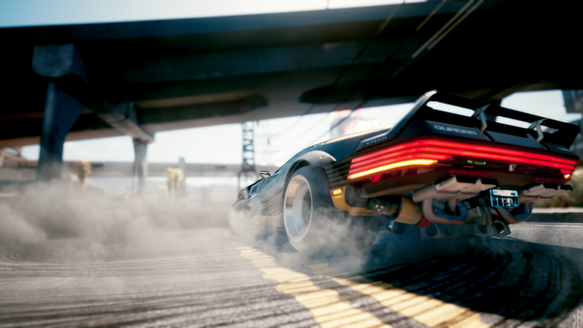 video games, cyberpunk, screen shot, CD Projekt RED, drift, Cyberpunk 2077 HD Wallpaper
