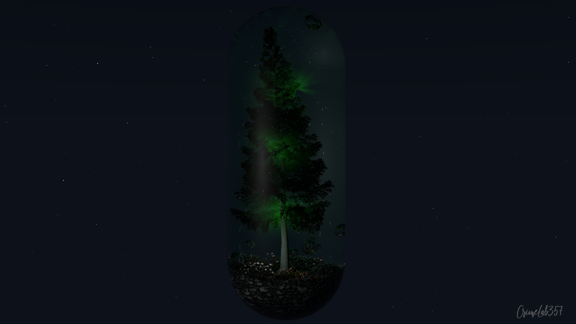 3d design, glass design, Capsule, nature HD Wallpaper