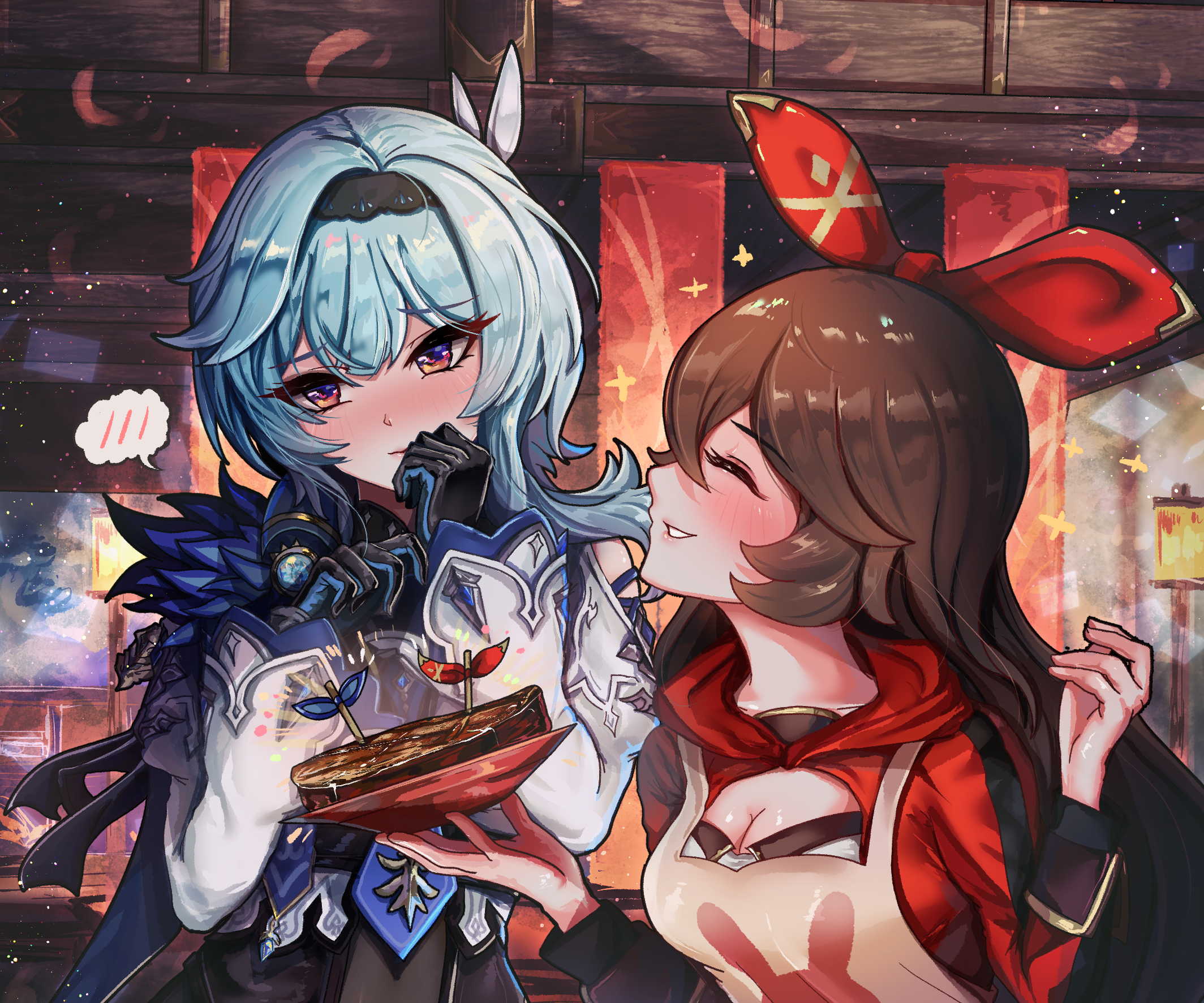 Eula and Amber from Genshin Impact HD Wallpaper