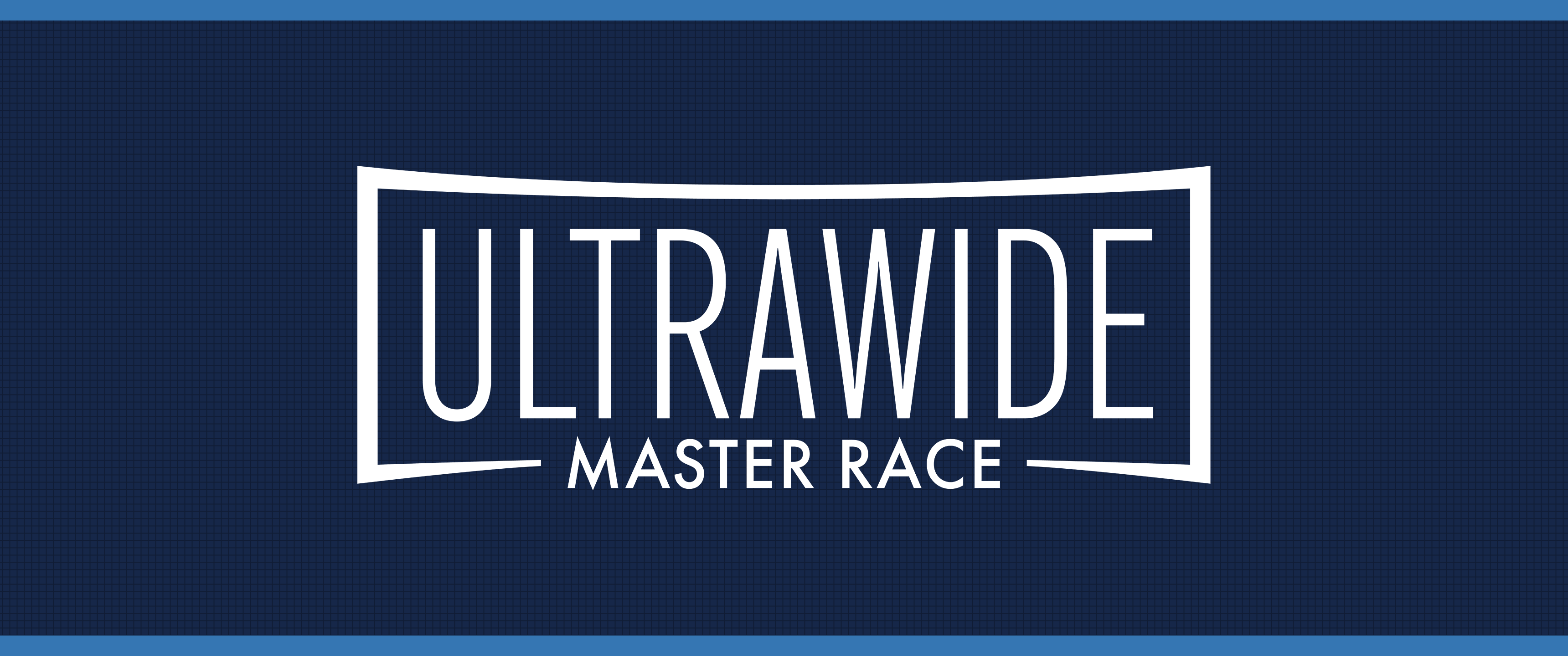 Master Race, ultrawide, blue HD Wallpaper
