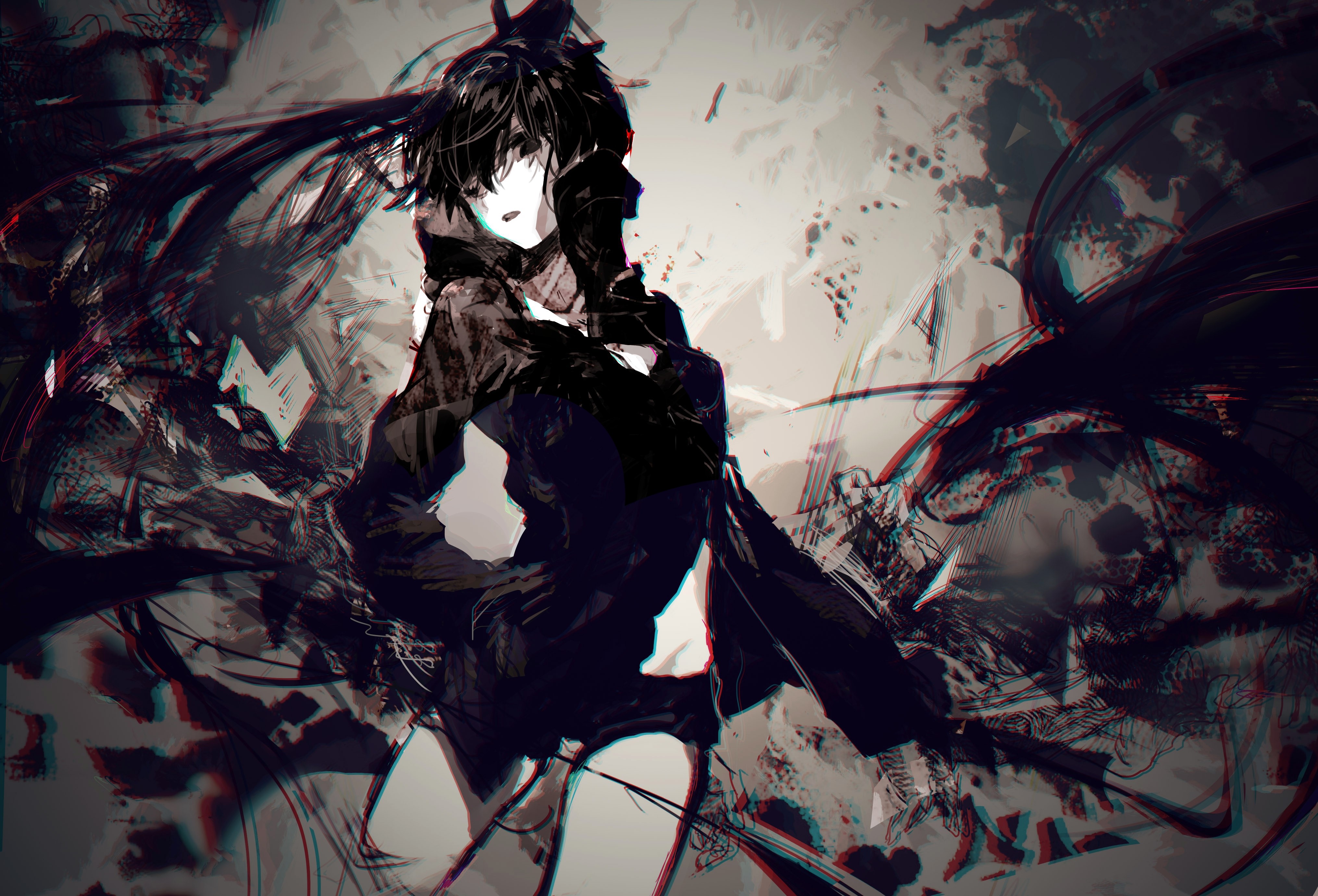 4K, anime, Black Rock Shooter, anime girls, tentwo HD Wallpaper