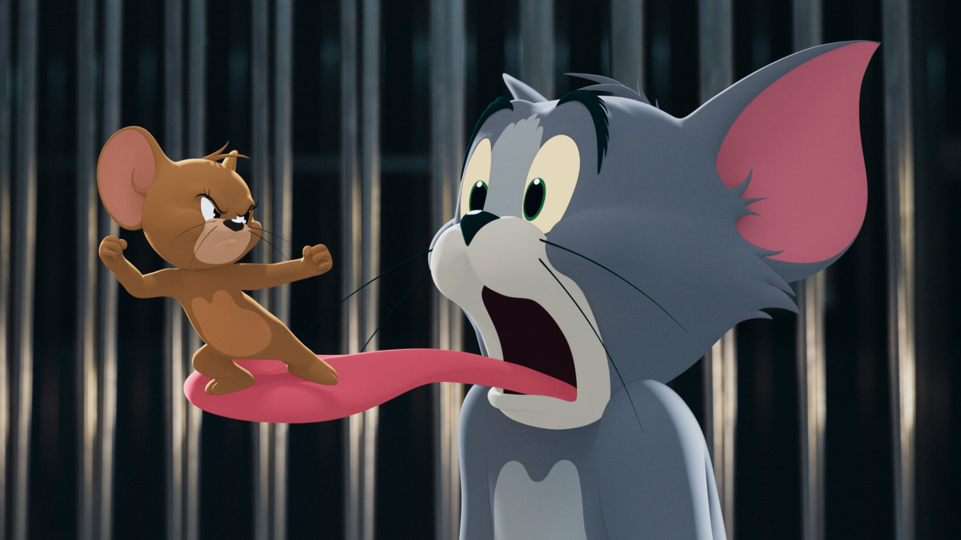 Tom and Jerry Intense Face-off Scene HD Wallpaper