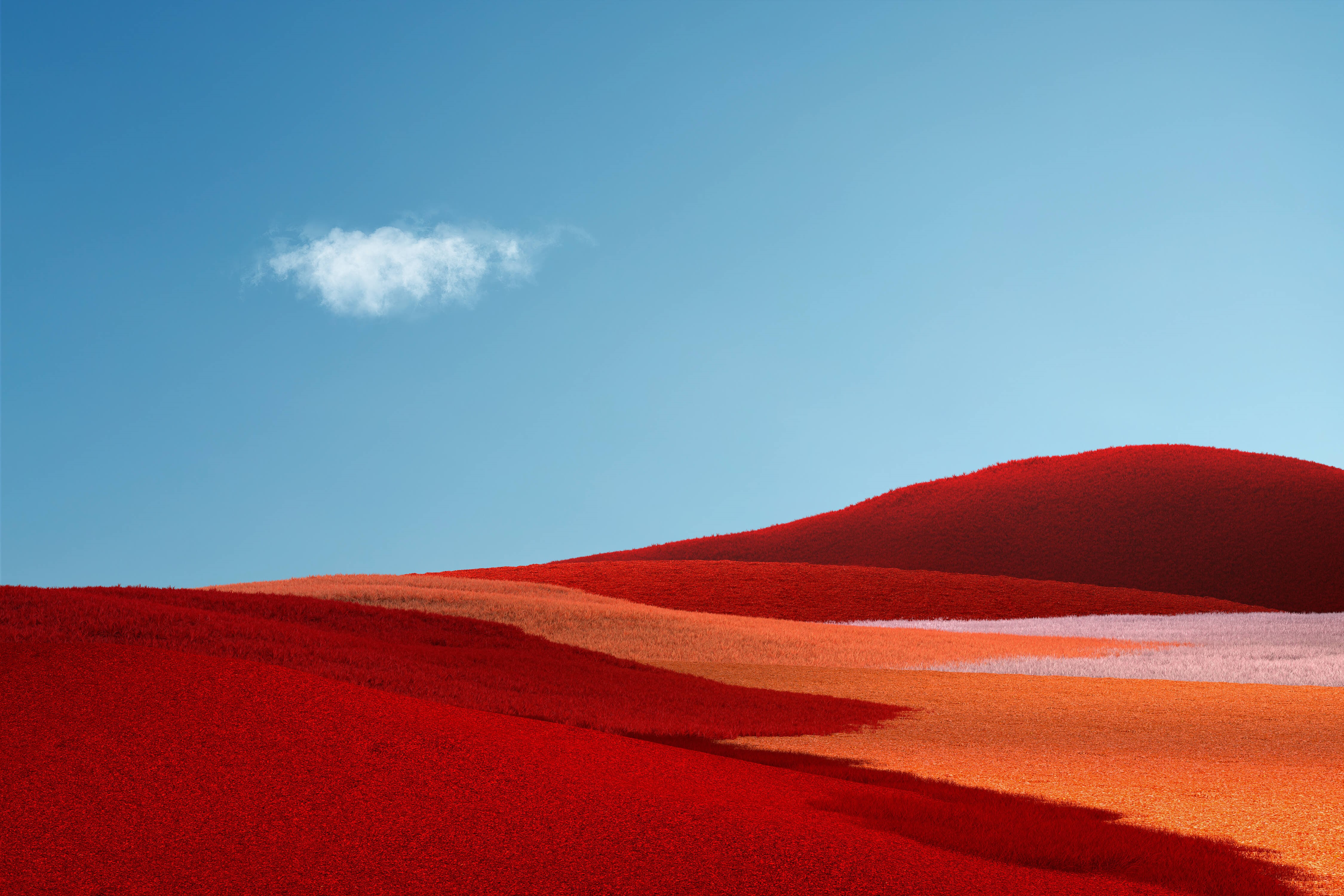 4K, outdoors, minimalism, sky, landscape, simple HD Wallpaper