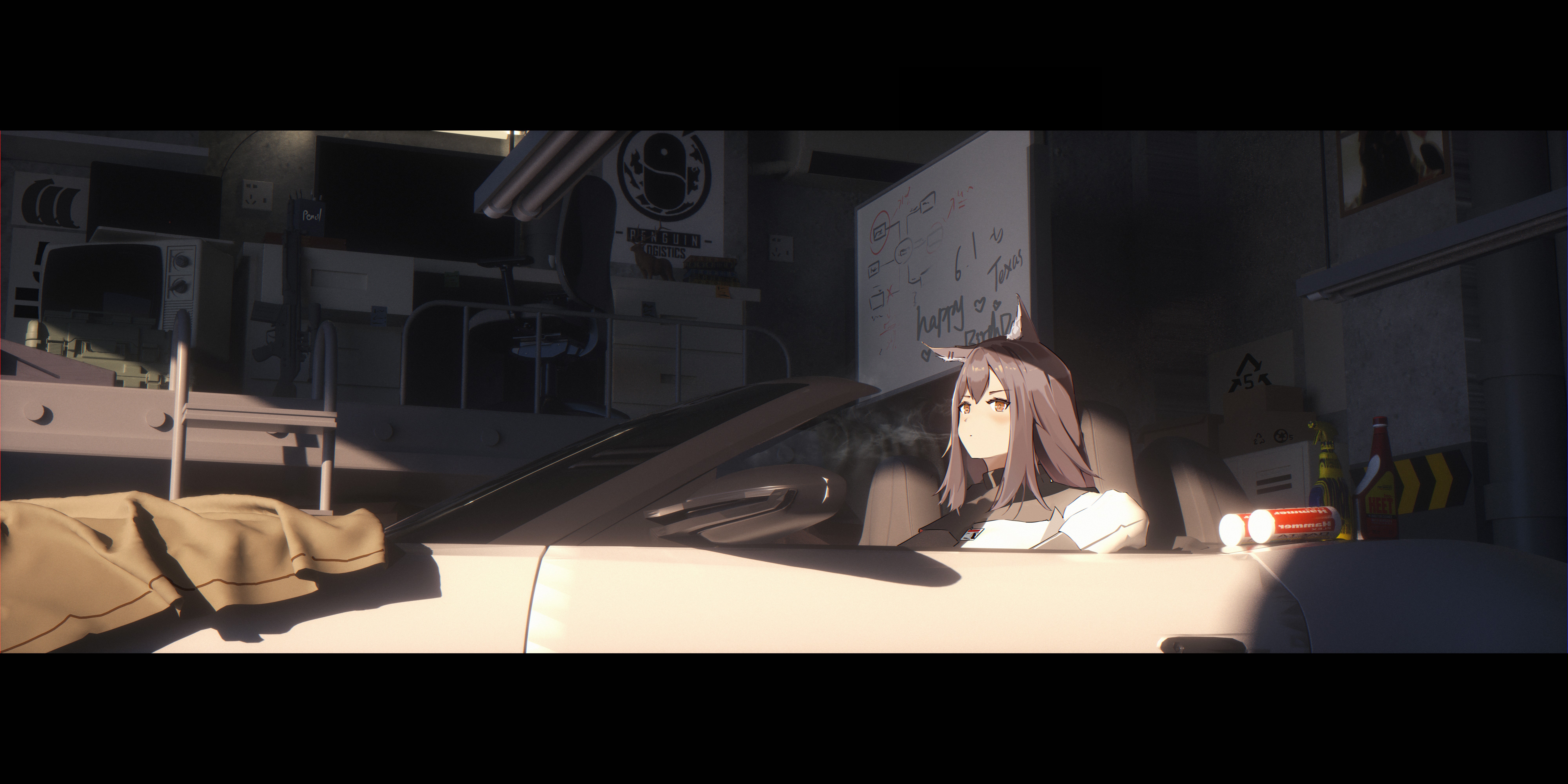 4K, Bangeningmeng, anime girls, anime, Texas (Arknights), Arknights HD Wallpaper