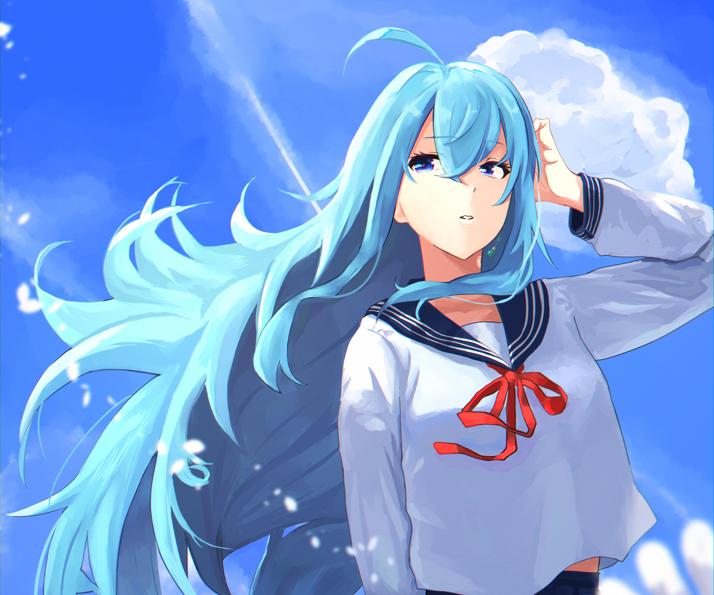 Vivy Fluorite Eyes Song School Uniform Aqua Hair HD Wallpaper