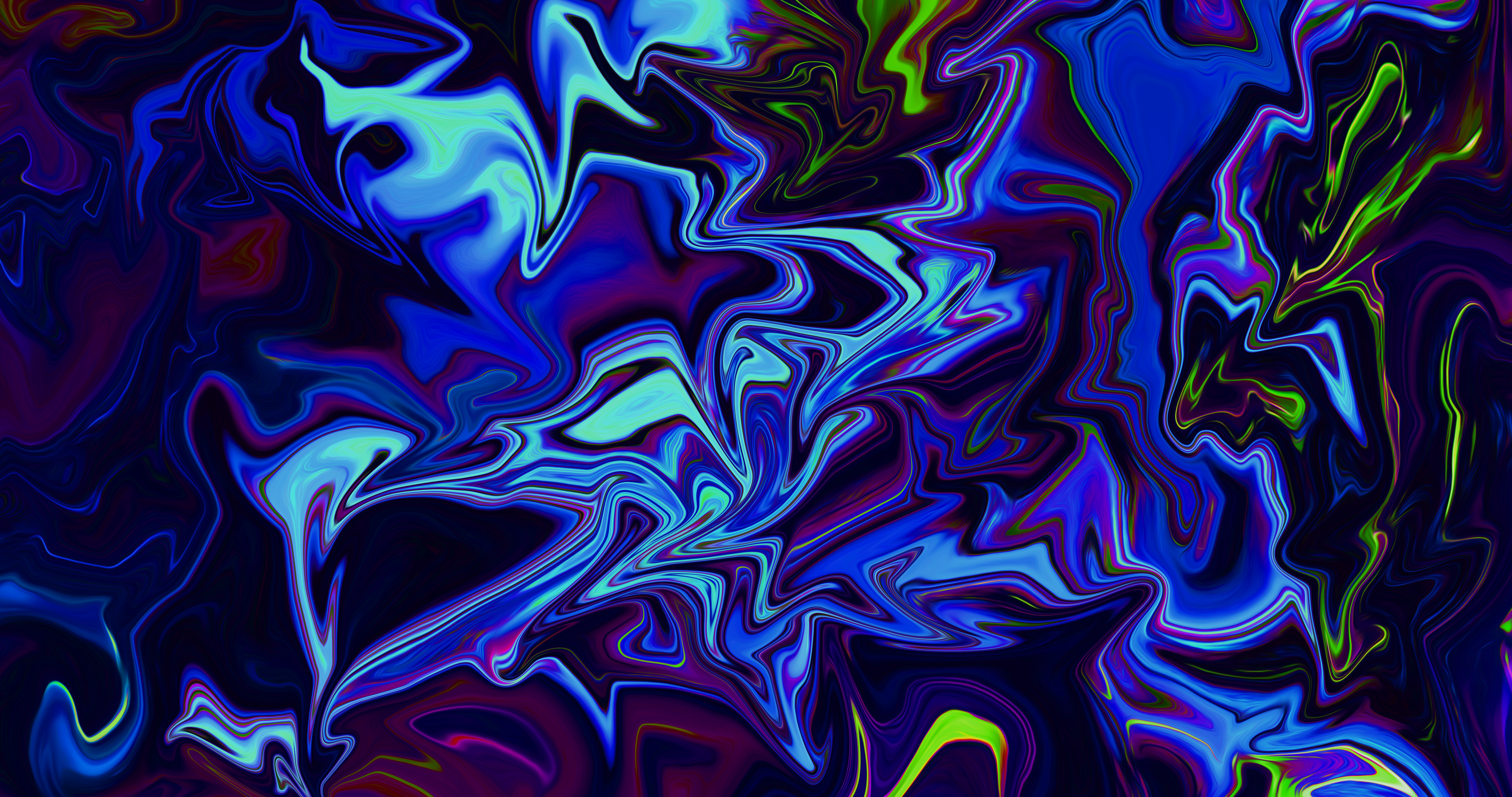 4K, artwork, fluid, blue, paint brushes, purple, colorful, digital art, shapes, dark, abstract, neon, liquid, 8 K HD Wallpaper