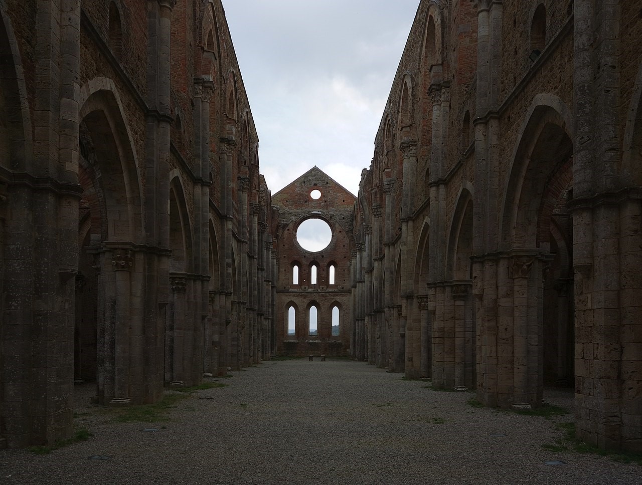 building, Tuscany, monastery, architecture, abandoned, old building, ruin, medieval, Italy HD Wallpaper
