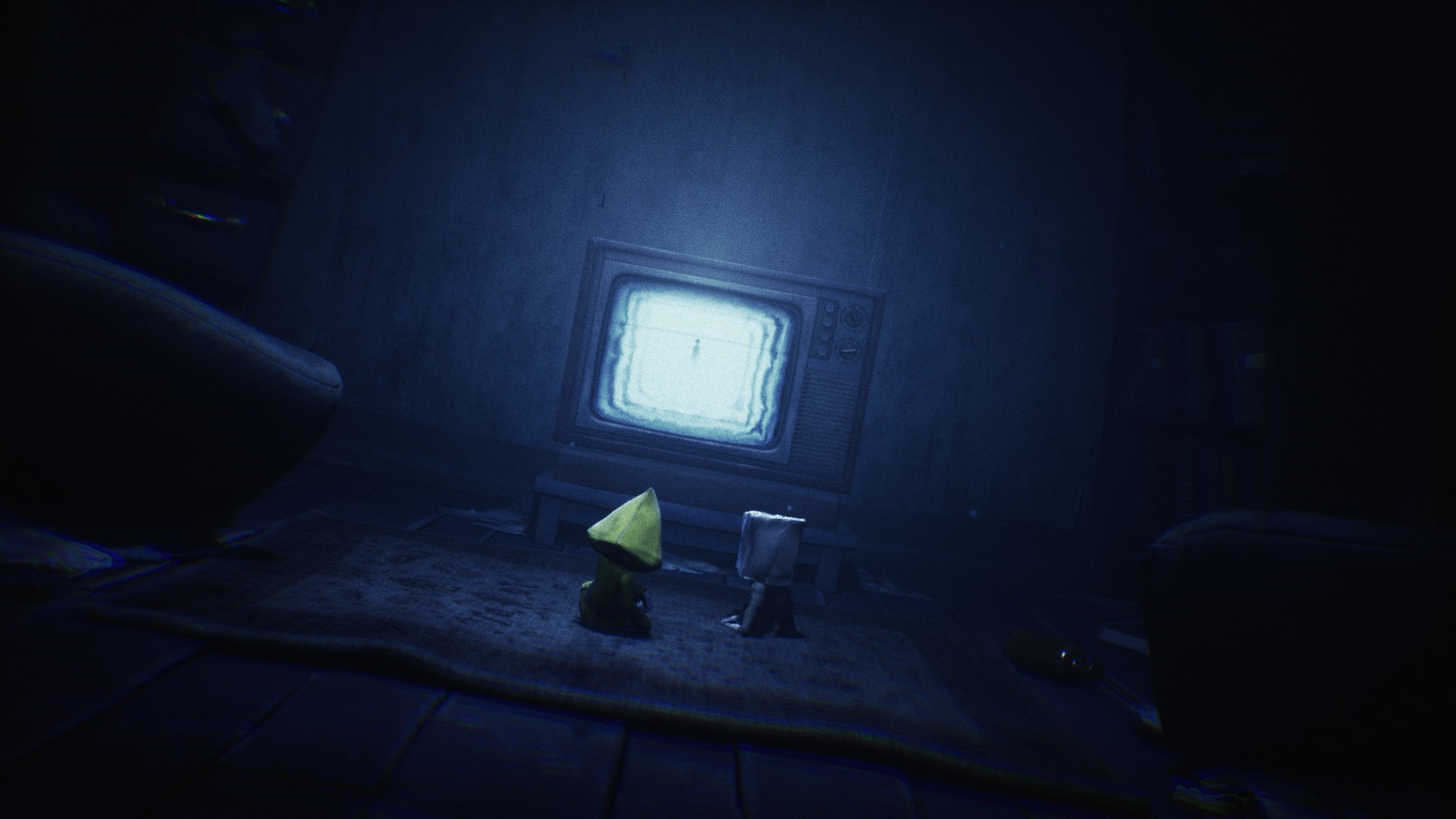 raincoat, video games, friendship, Little Nightmares, city, hallway, spooky, Little Nightmares 2, horror, TV, flashlight HD Wallpaper