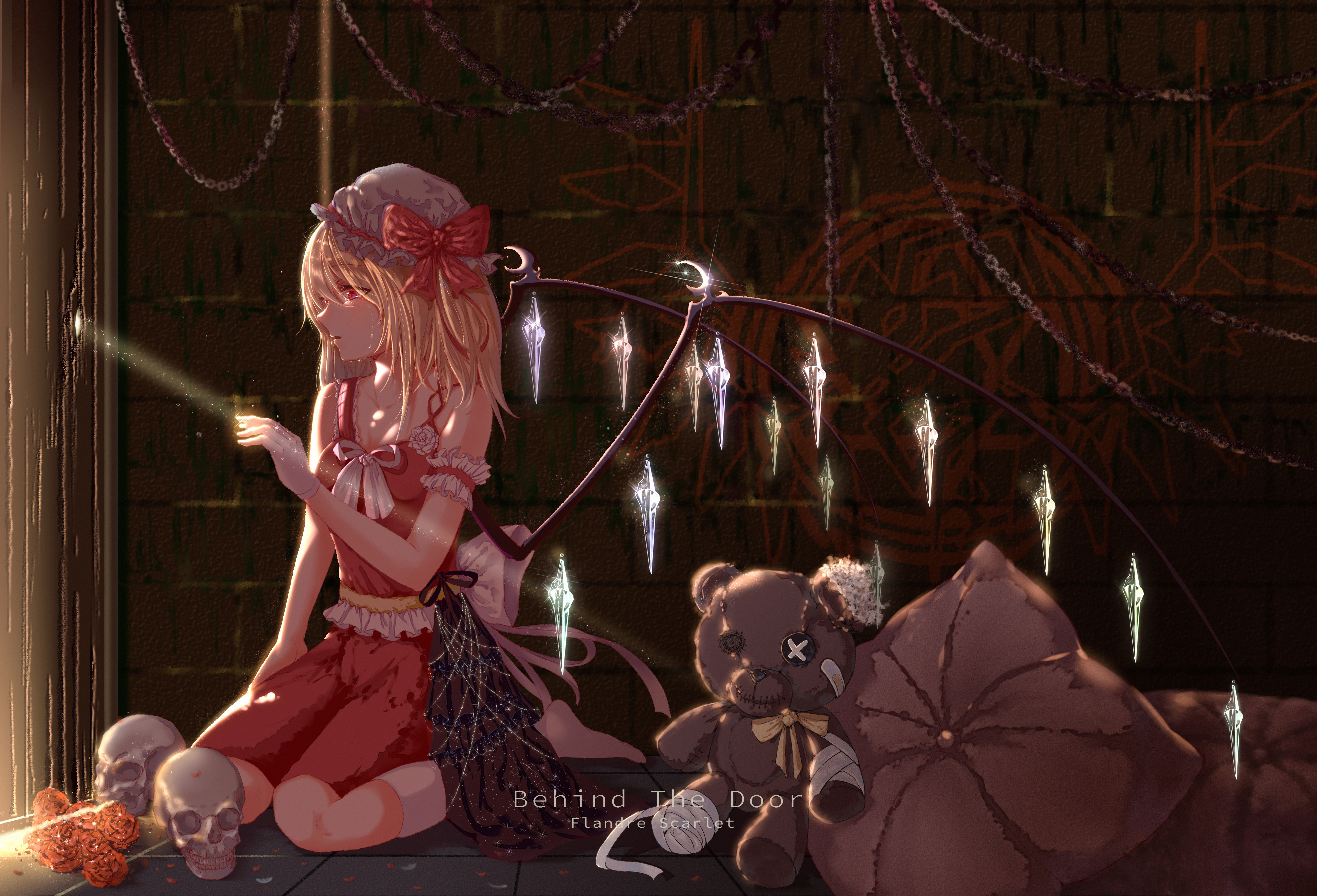 4K, Niuy, Touhou, Flandre Scarlet, anime, anime girls HD Wallpaper